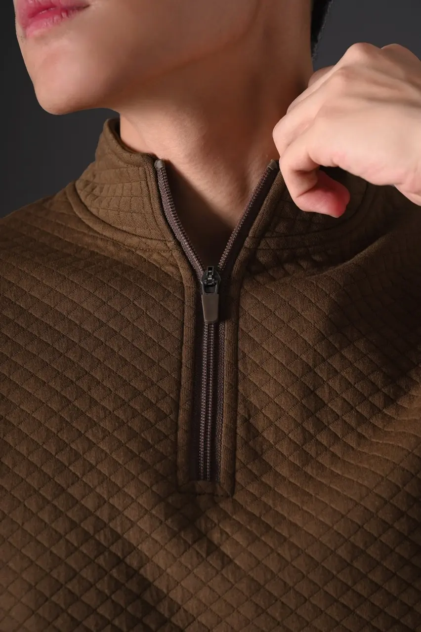 Comfy Half Zip Pullover Choco