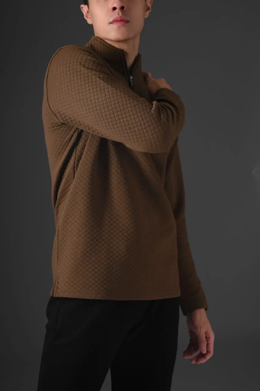 Comfy Half Zip Pullover Choco