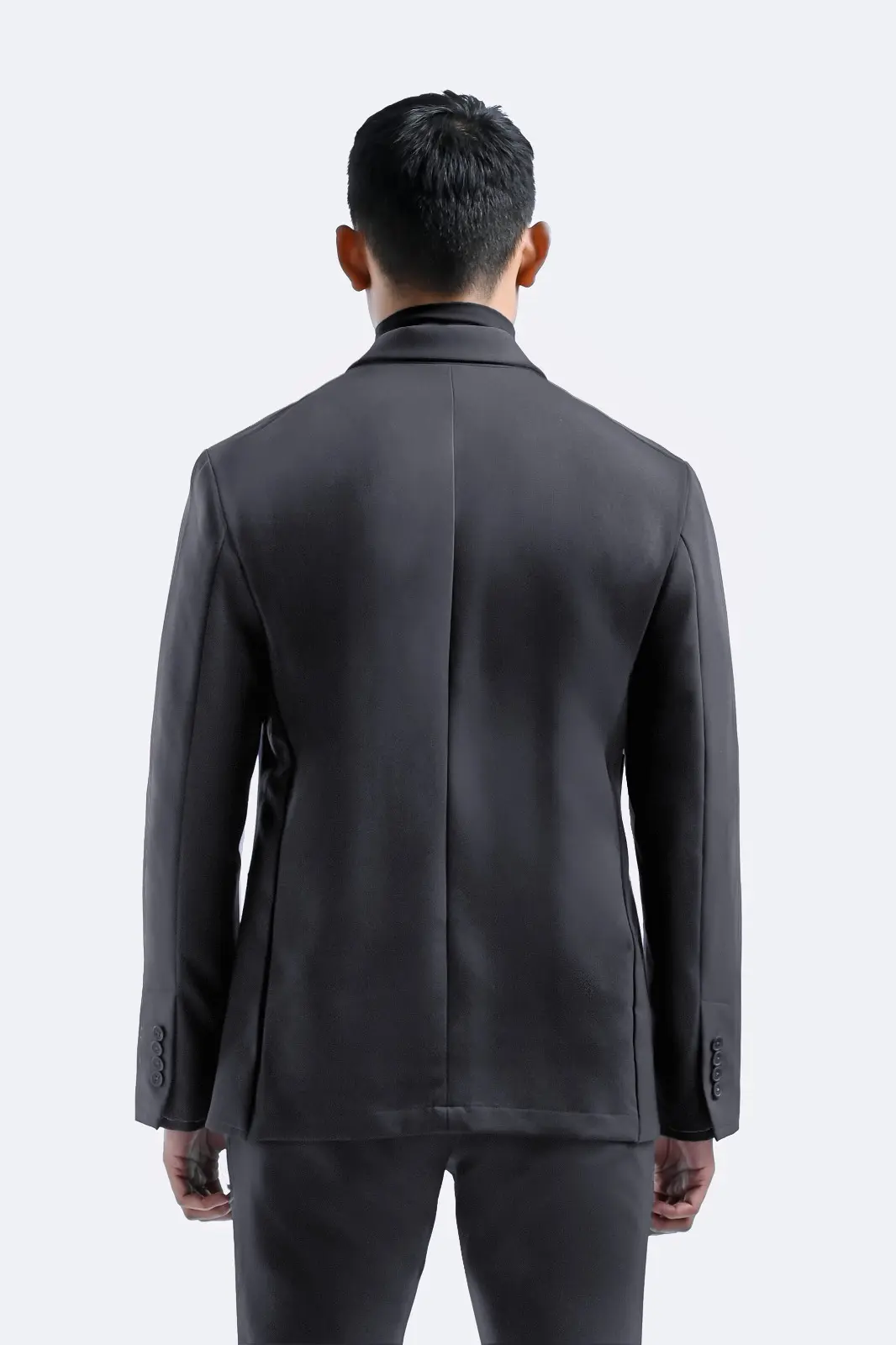 Peazy Double Breasted Suit Dark Grey