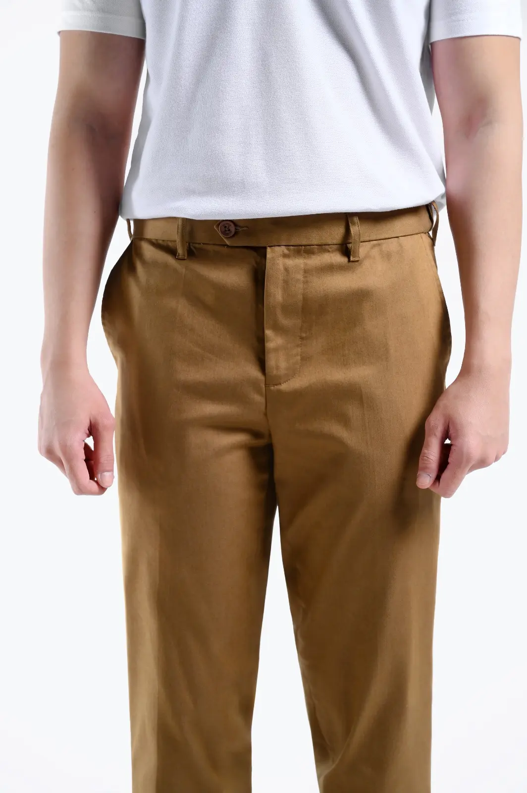 Smart Flex Cotton Pants Light Camel