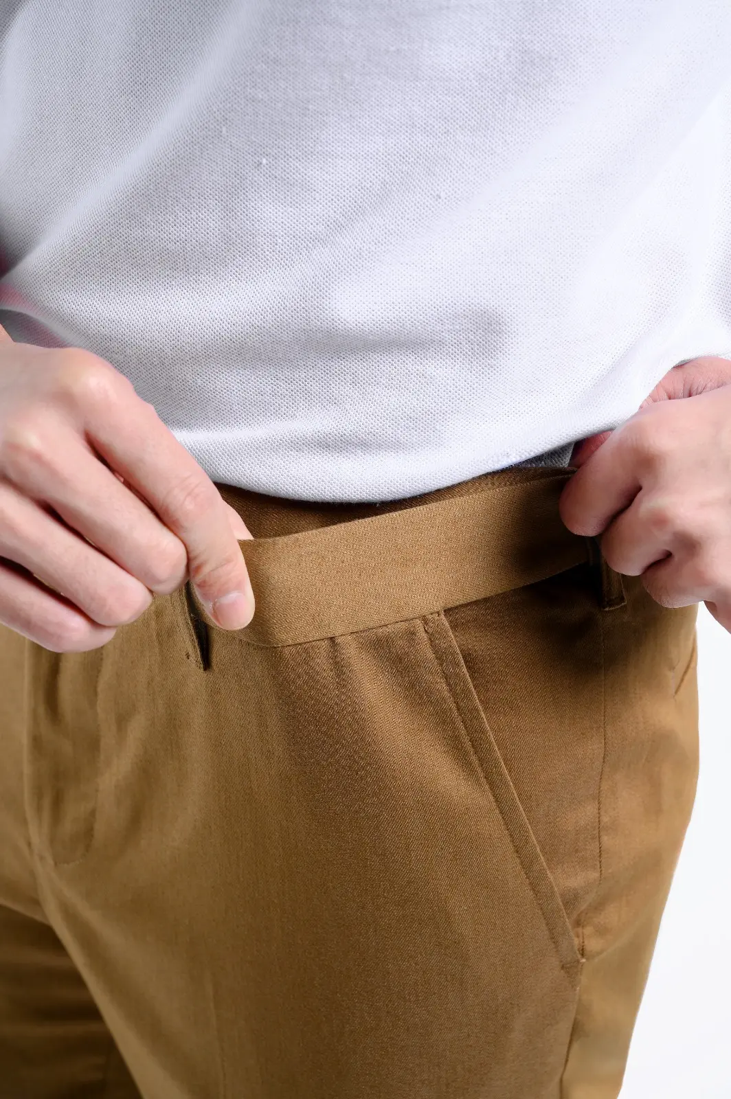 Smart Flex Cotton Pants Light Camel