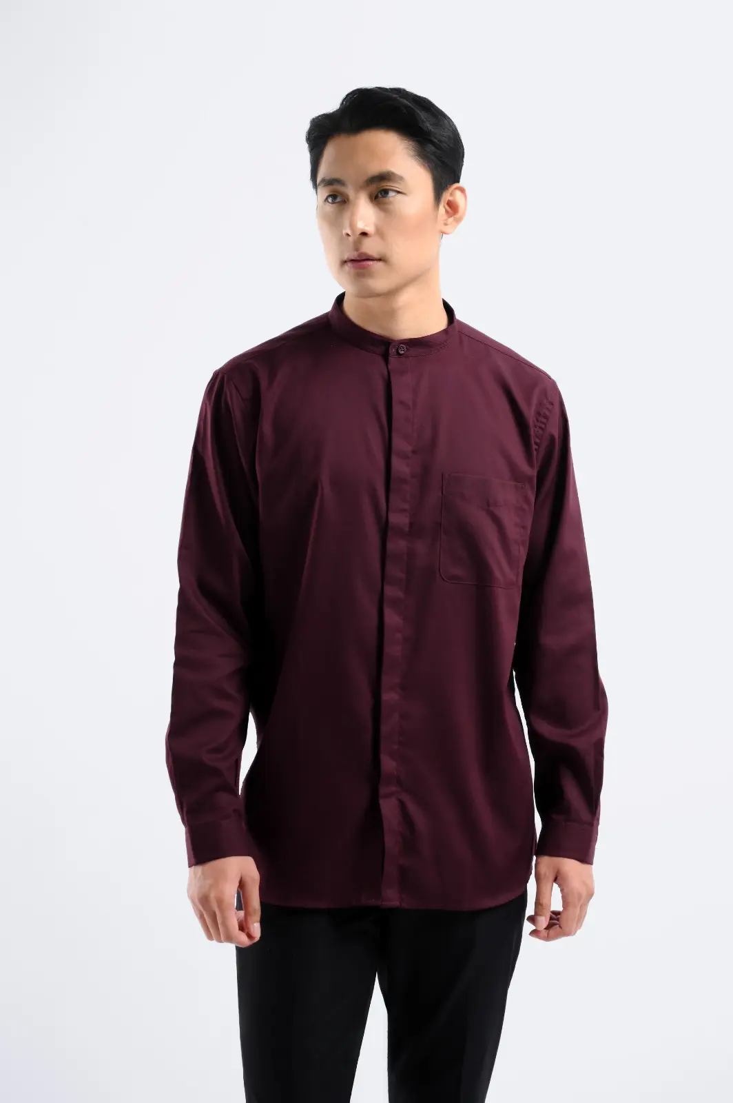 Uzma Long Sleeve Shirt Maroon