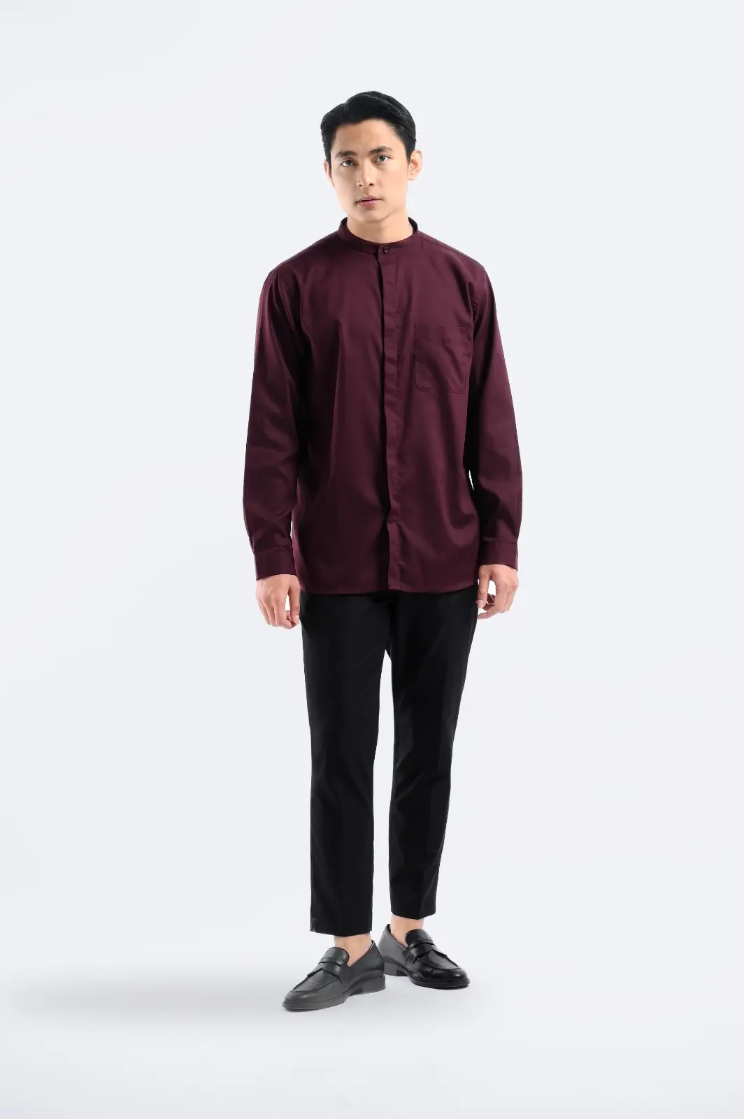 Uzma Long Sleeve Shirt Maroon