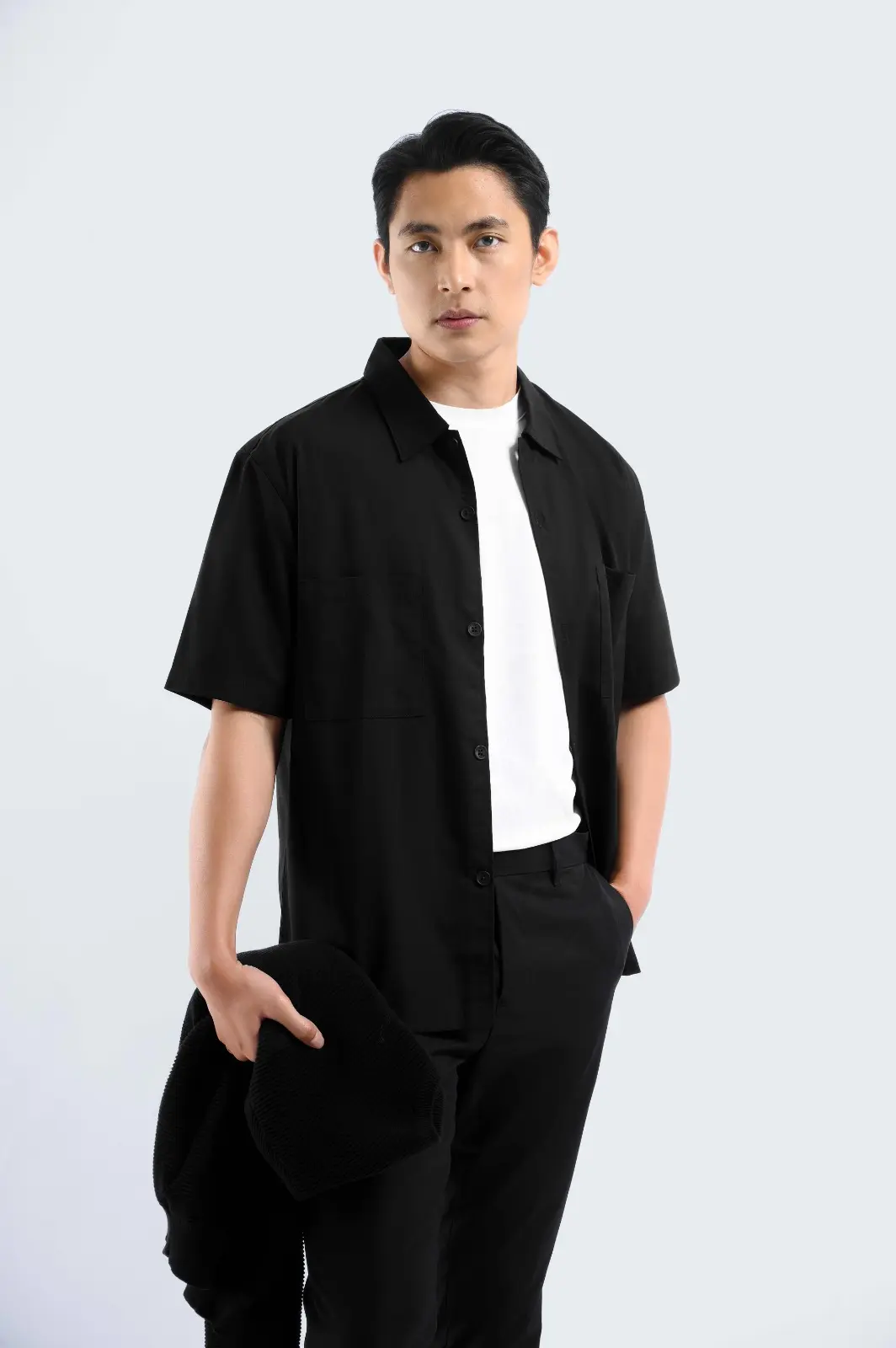 Devlin Shirt Short Sleeve Black
