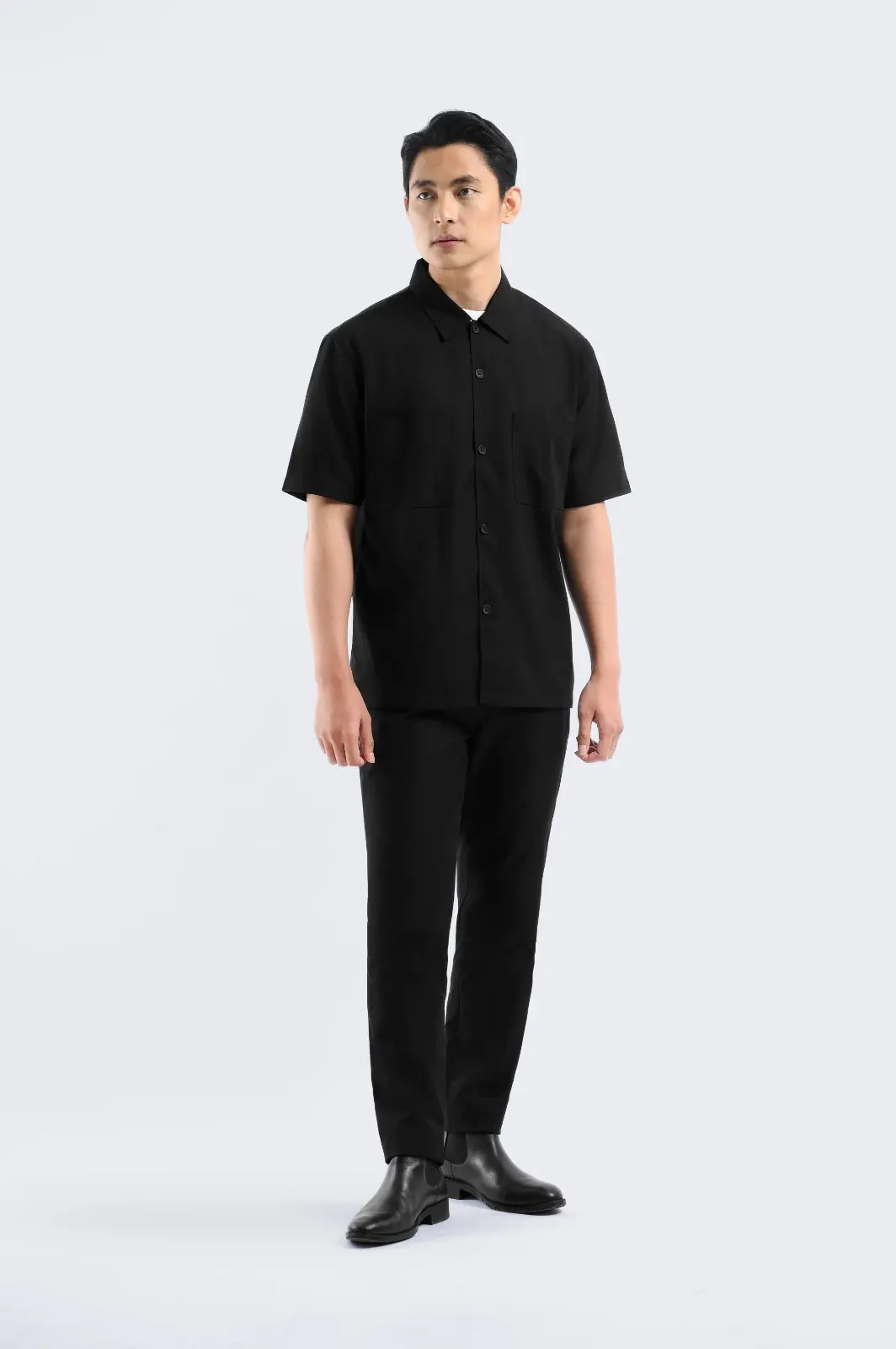 Devlin Shirt Short Sleeve Black