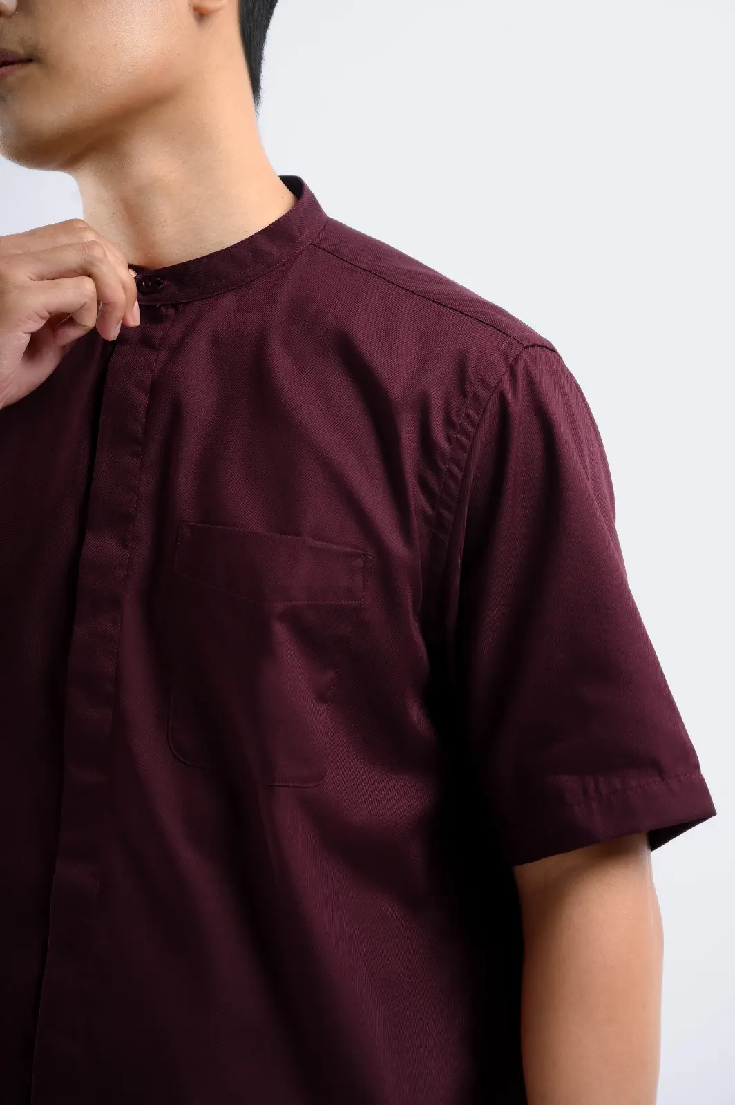 Uzma Shirt Short Sleeve Maroon