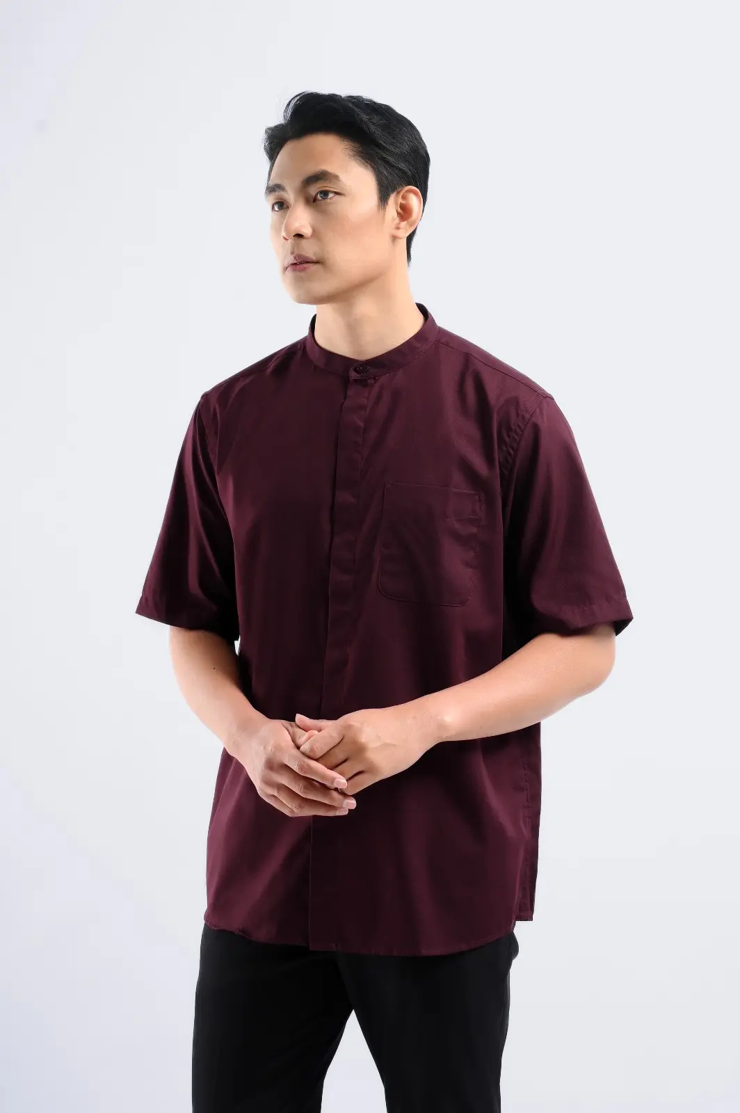 Uzma Shirt Short Sleeve Maroon