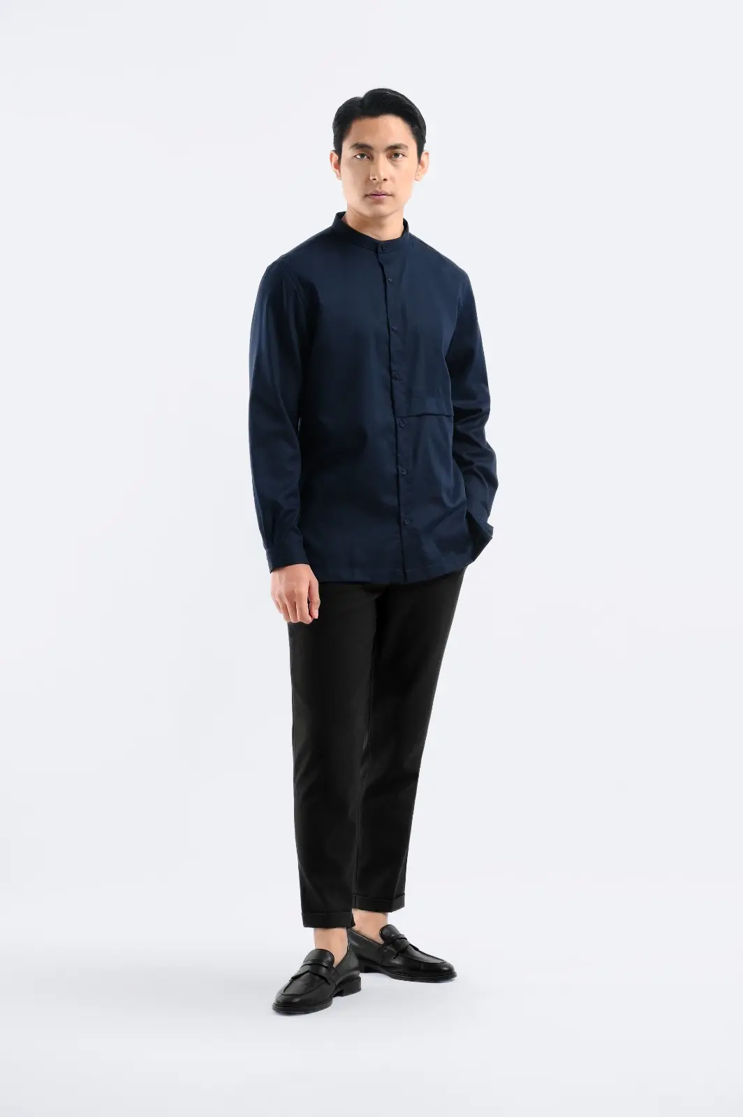 Ammar Single Flange Shirt Dark Blue