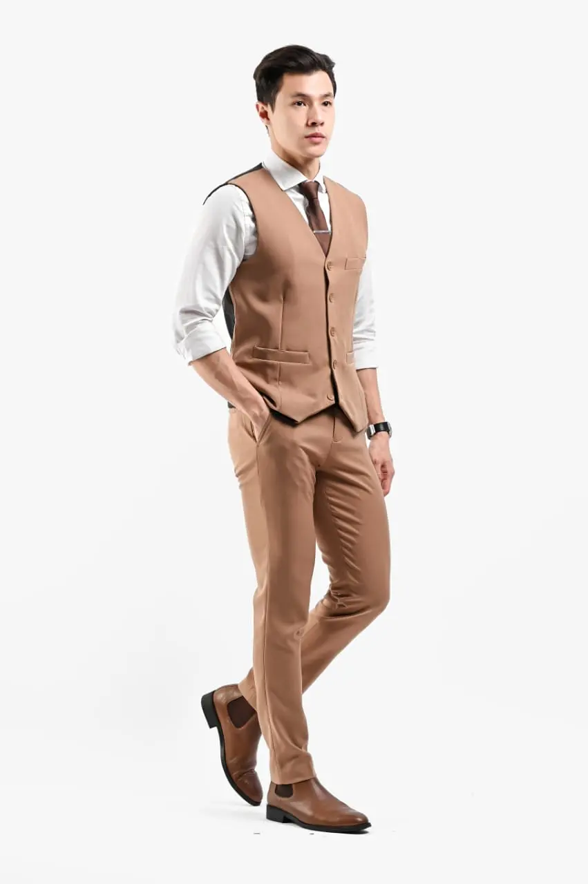 Suit Peazy Vest Mocca