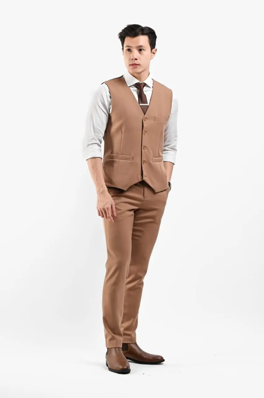 Suit Peazy Vest Mocca