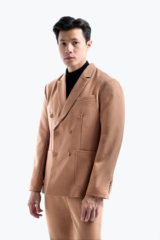 Image of Peazy Double Breasted Suit Mocca
