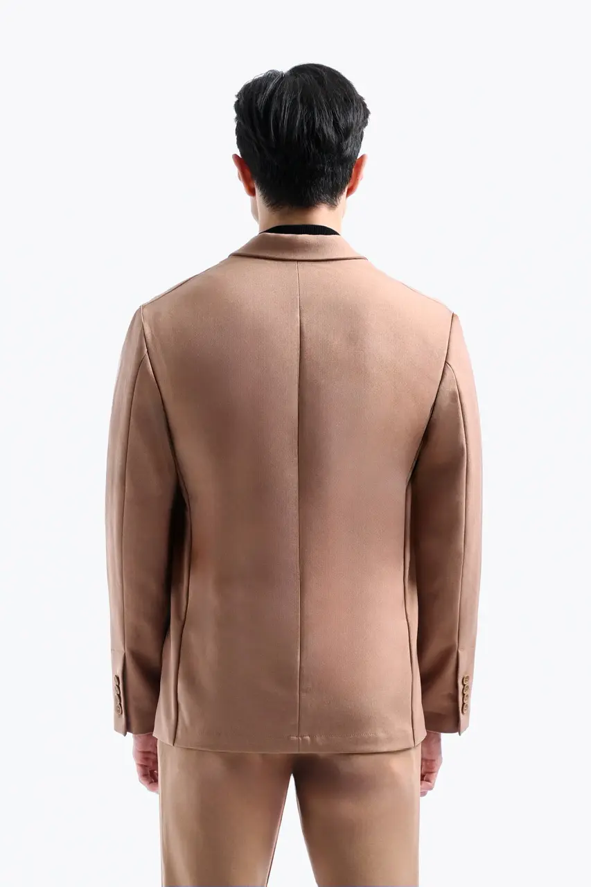 Peazy Double Breasted Suit Mocca