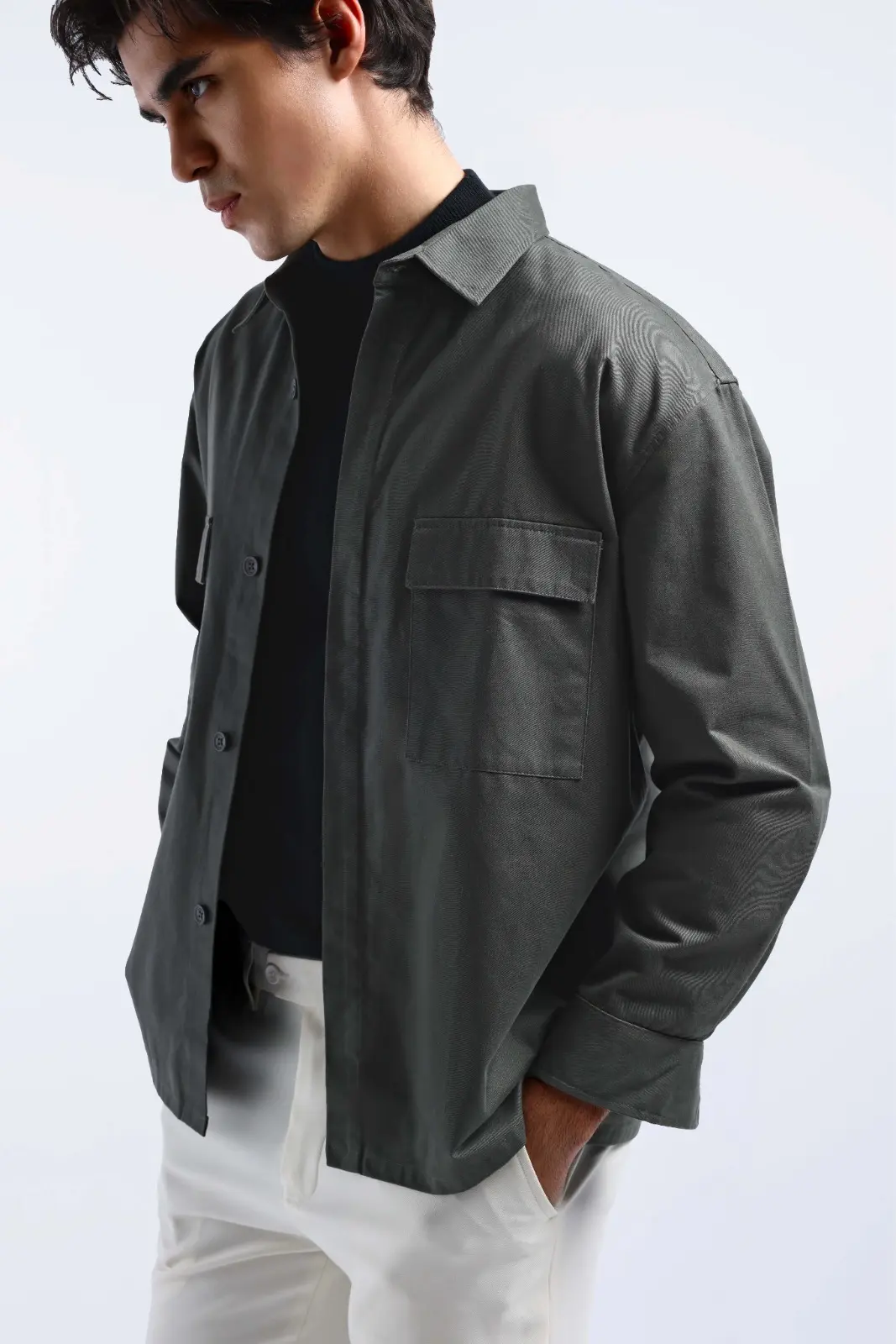 Lanzo Overshirt Dark Olive