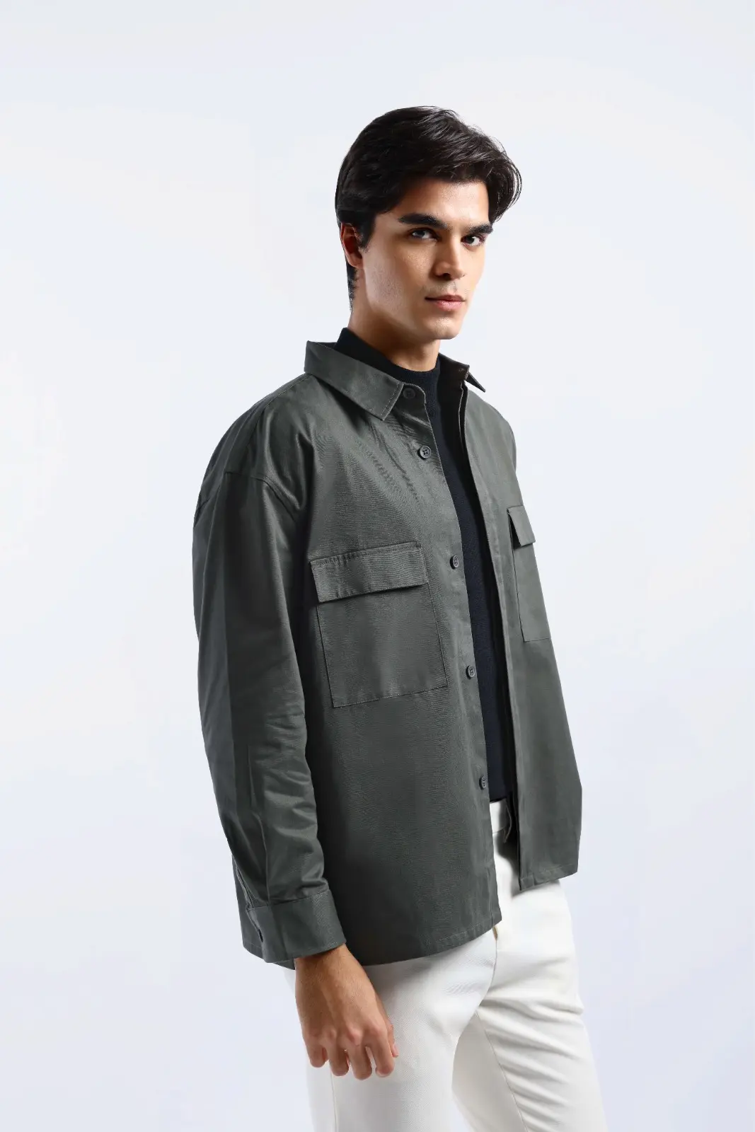 Lanzo Overshirt Dark Olive