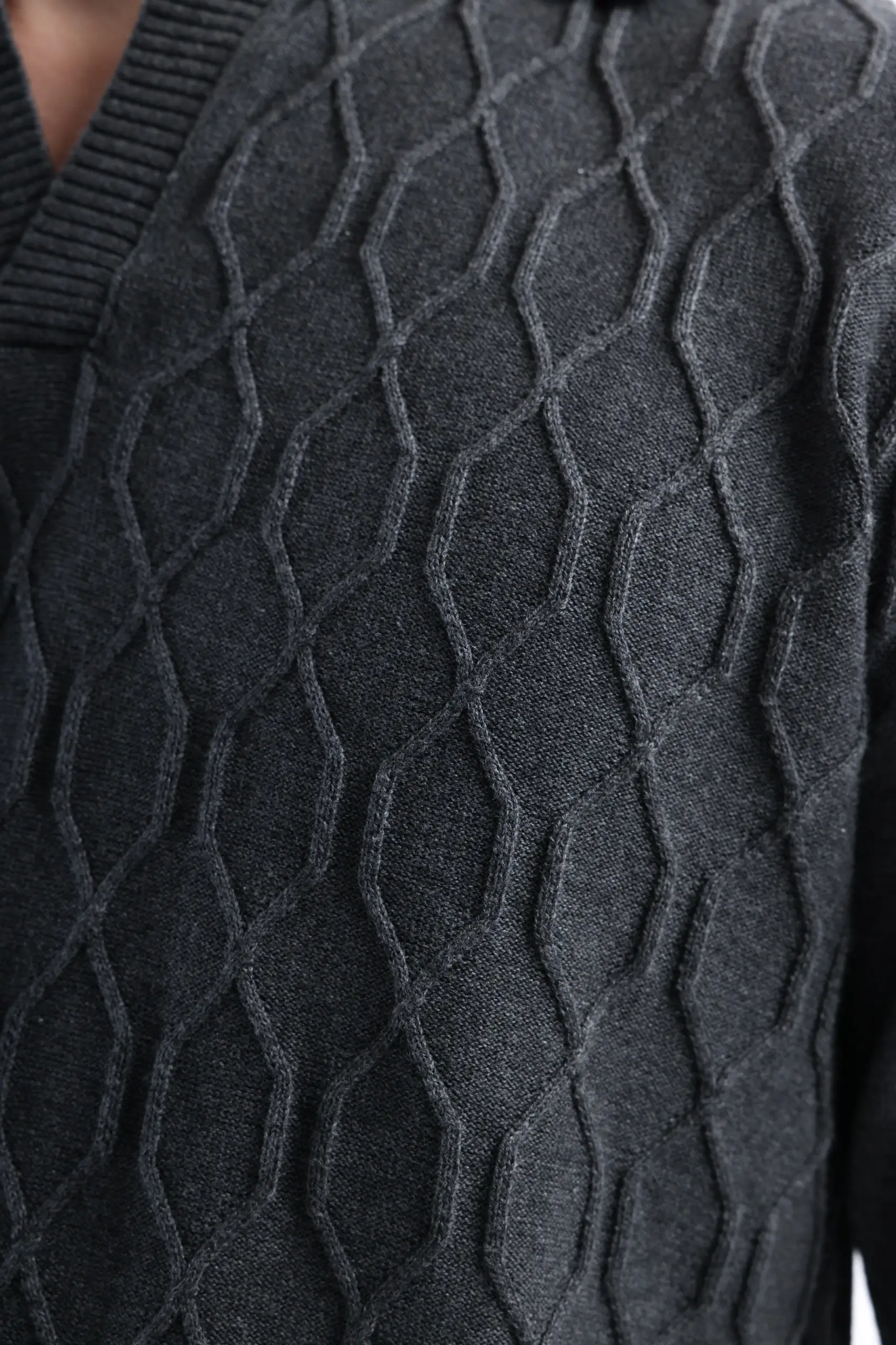 Helix Knit Polo Grey