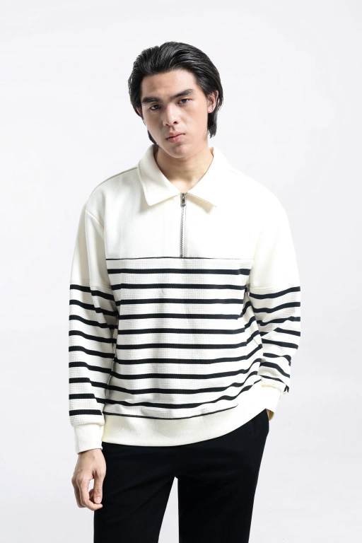 Image of Linnix Knit Jacket White Black
