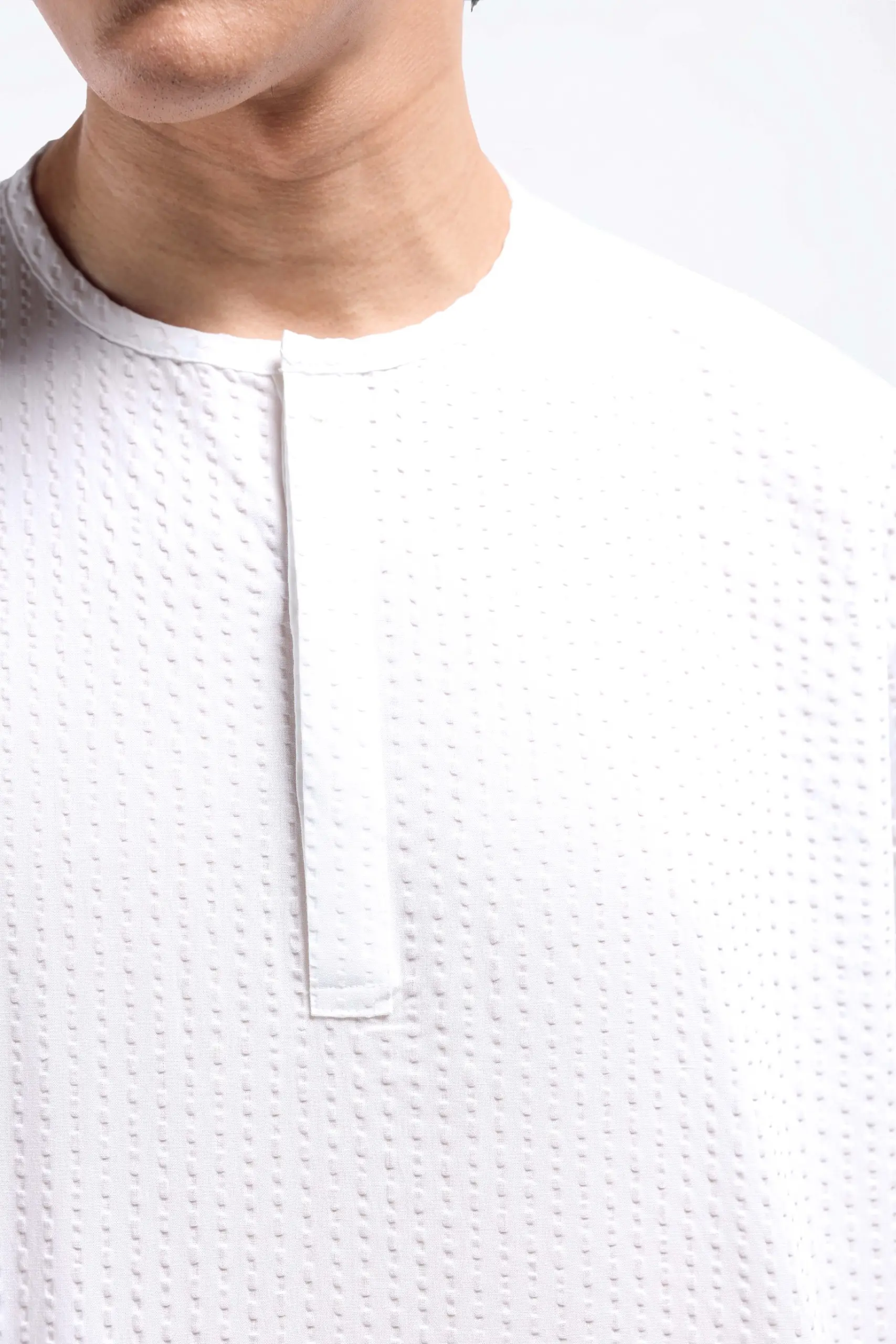 Nu Lyth Textured Short Sleeve White