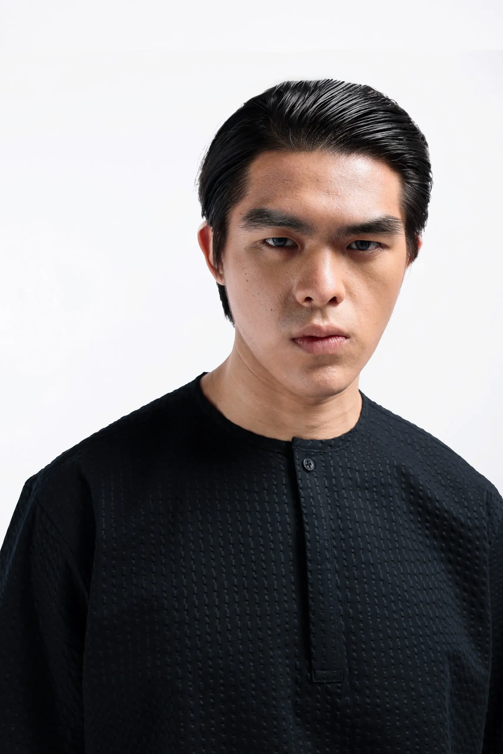 Nu Lyth Textured Short Sleeve Black
