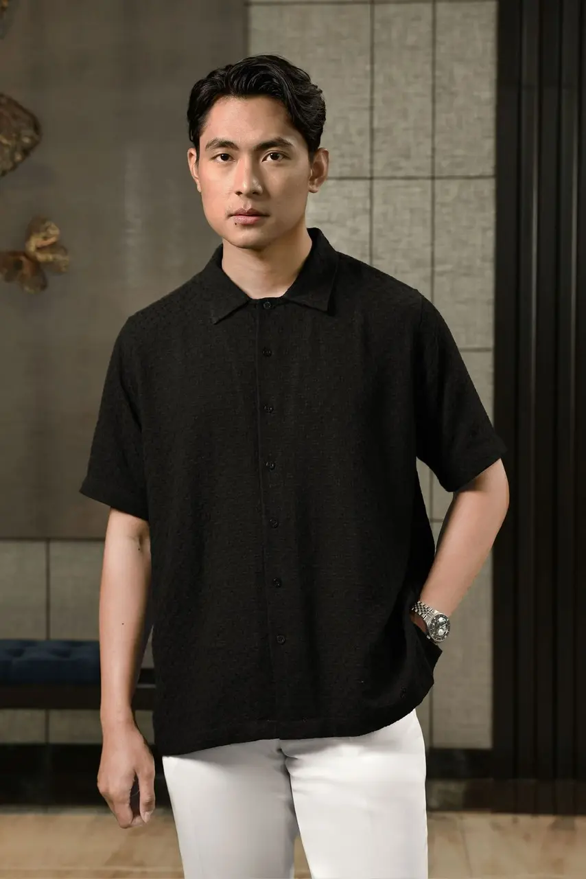Tiama Shirt Short Sleeve Black