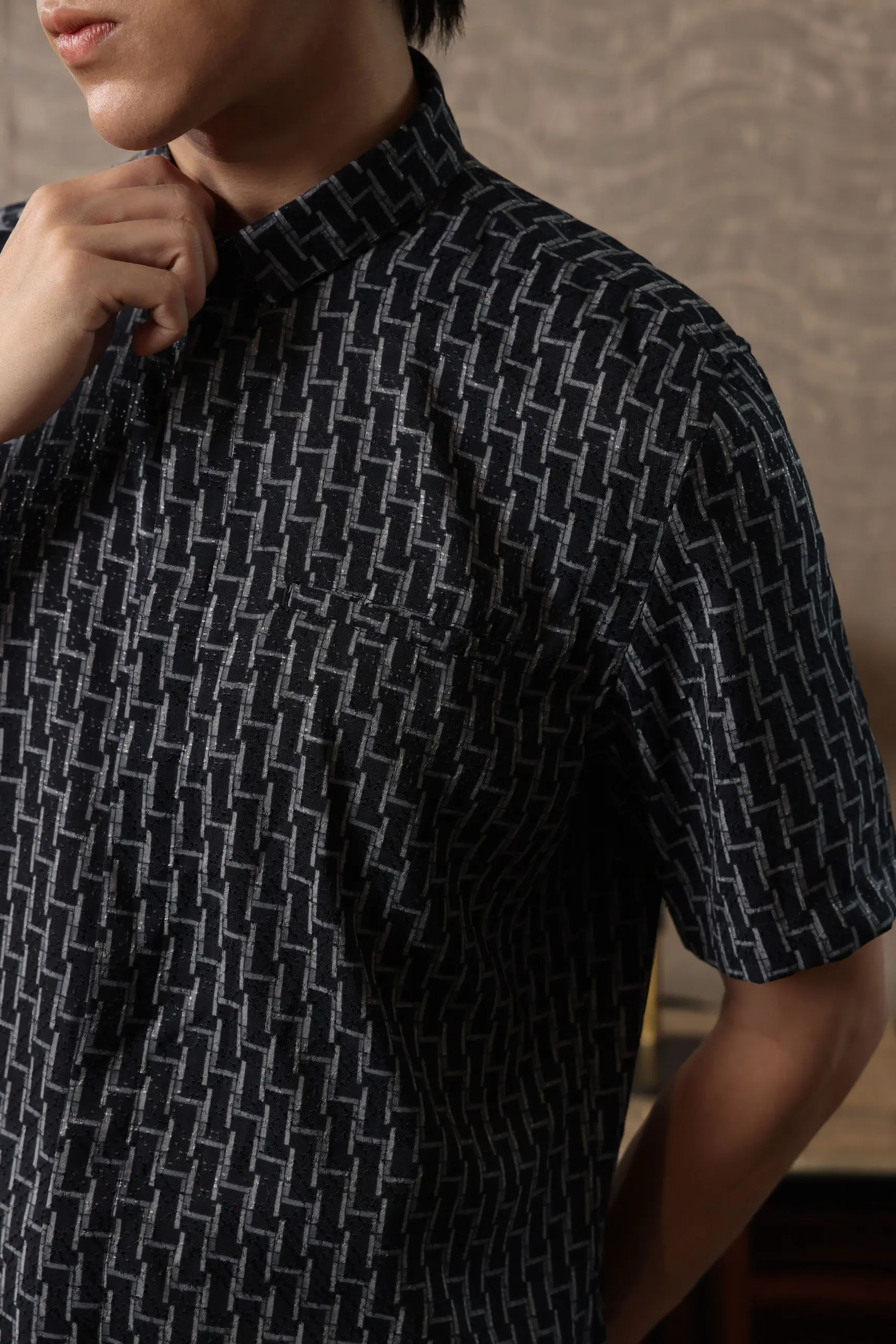 Samamu Shirt Mono Short Sleeve Midnight