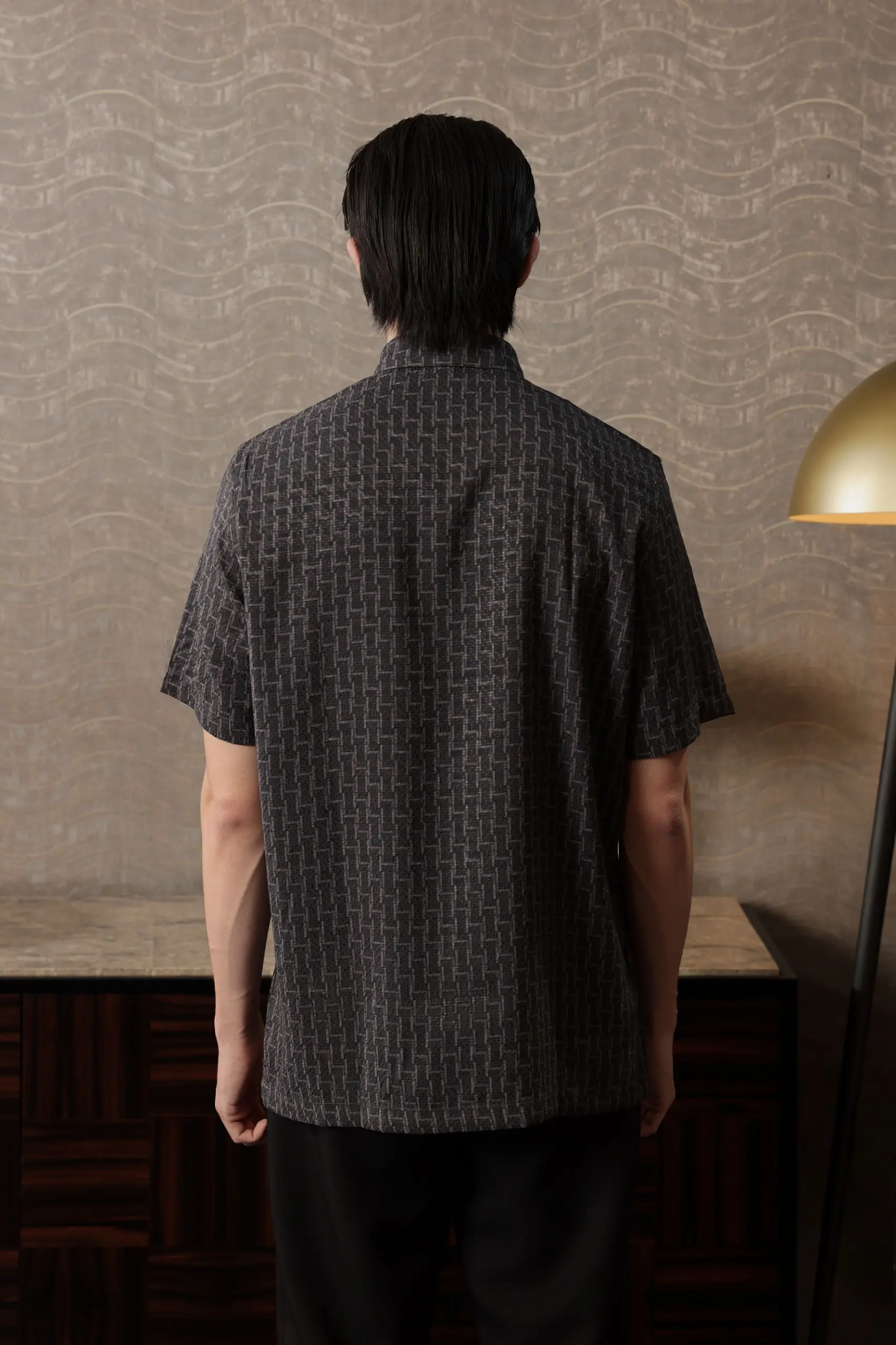 Samamu Shirt Mono Short Sleeve Charcoal