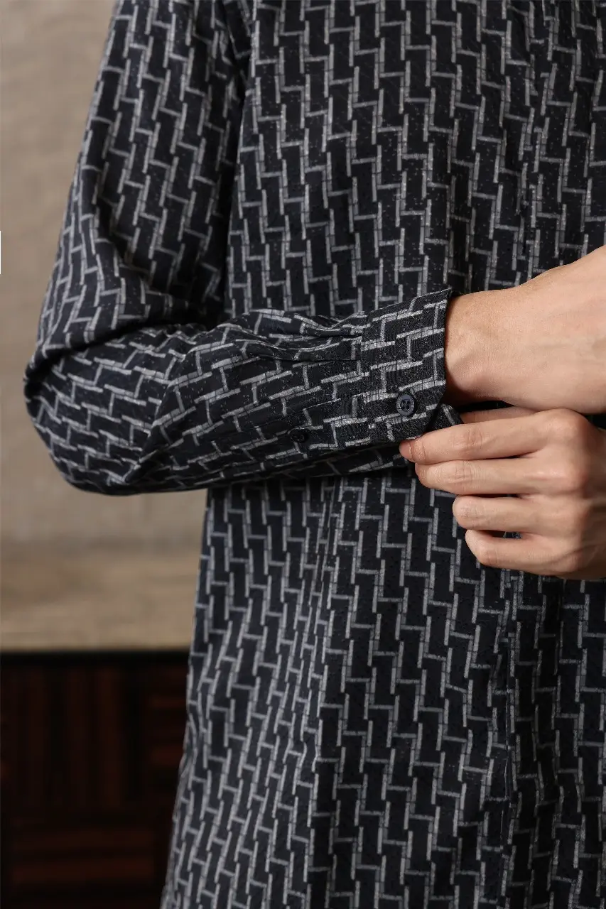 Samamu Shirt Mono Long Sleeve Midnight