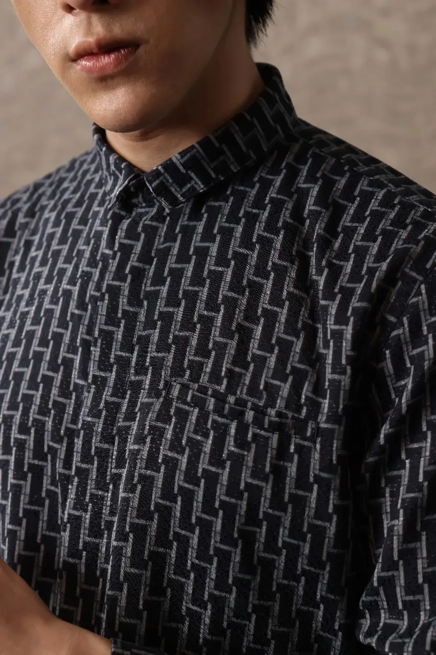Samamu Shirt Mono Long Sleeve Midnight