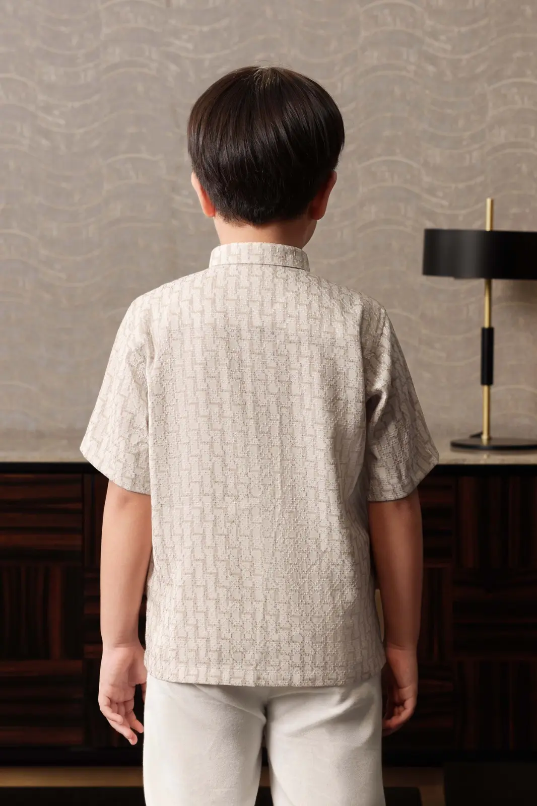 Samamu Shirt Kids Mono Ivory