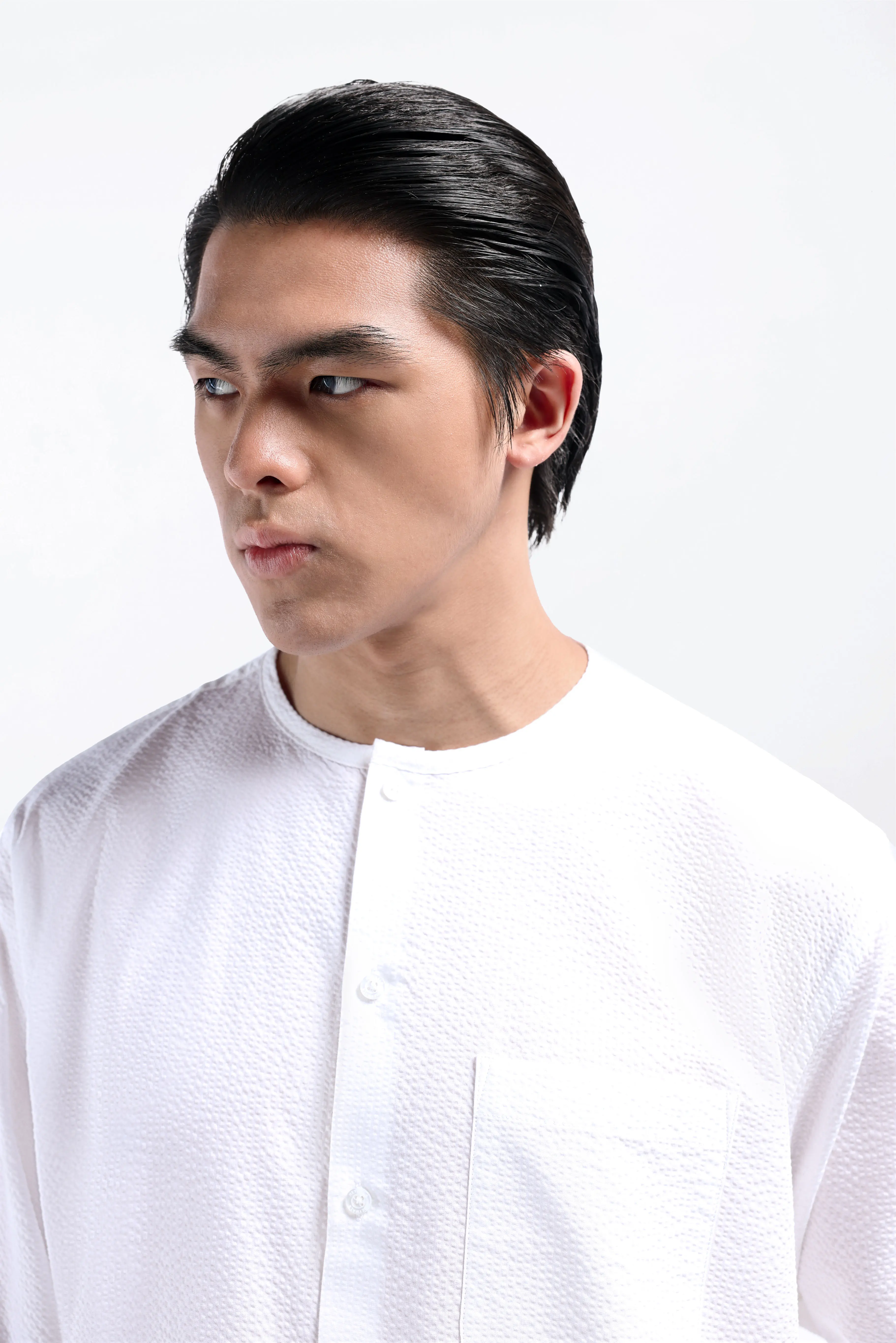 Cato Textured Shirt Long Sleeve White