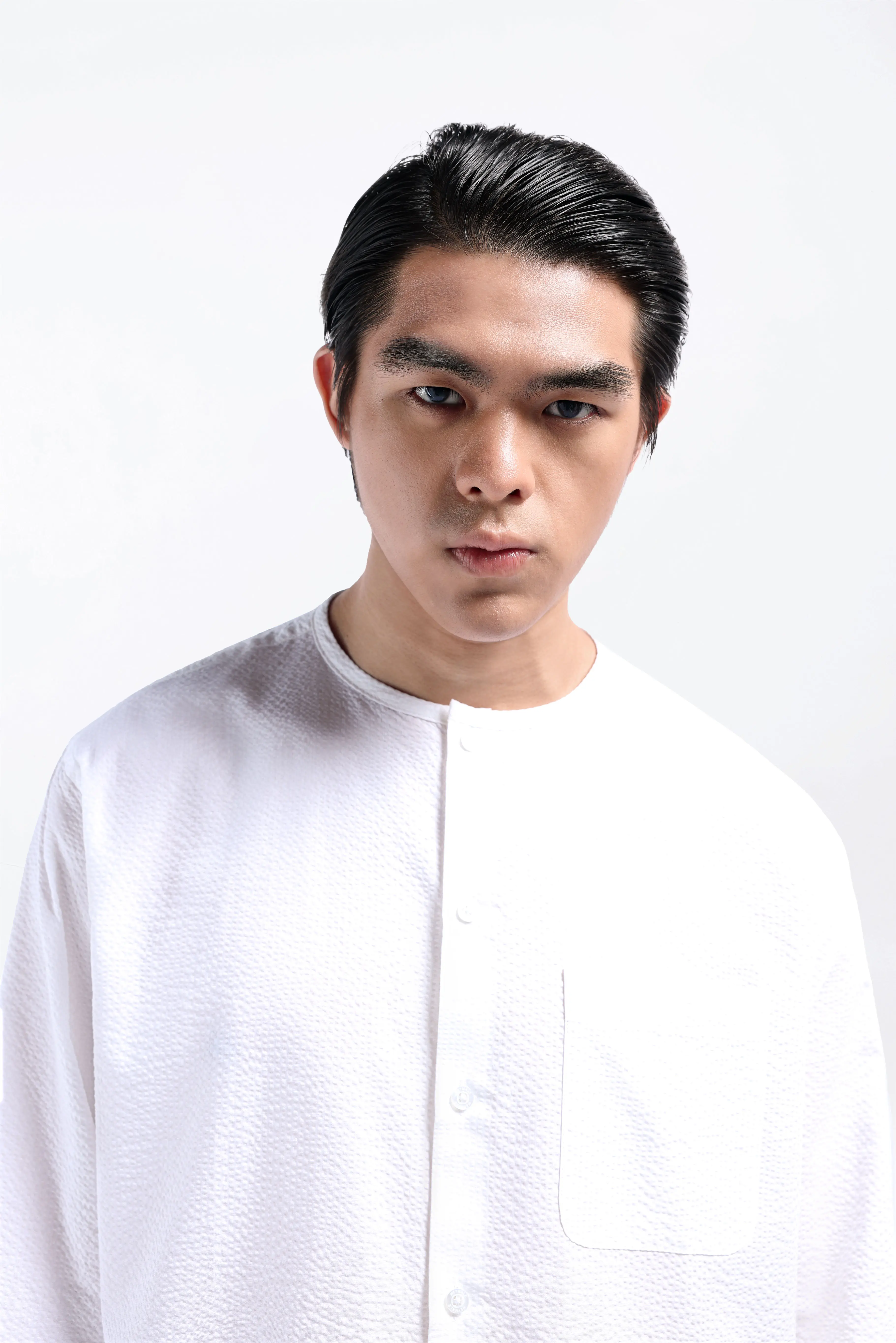 Cato Textured Shirt Long Sleeve White