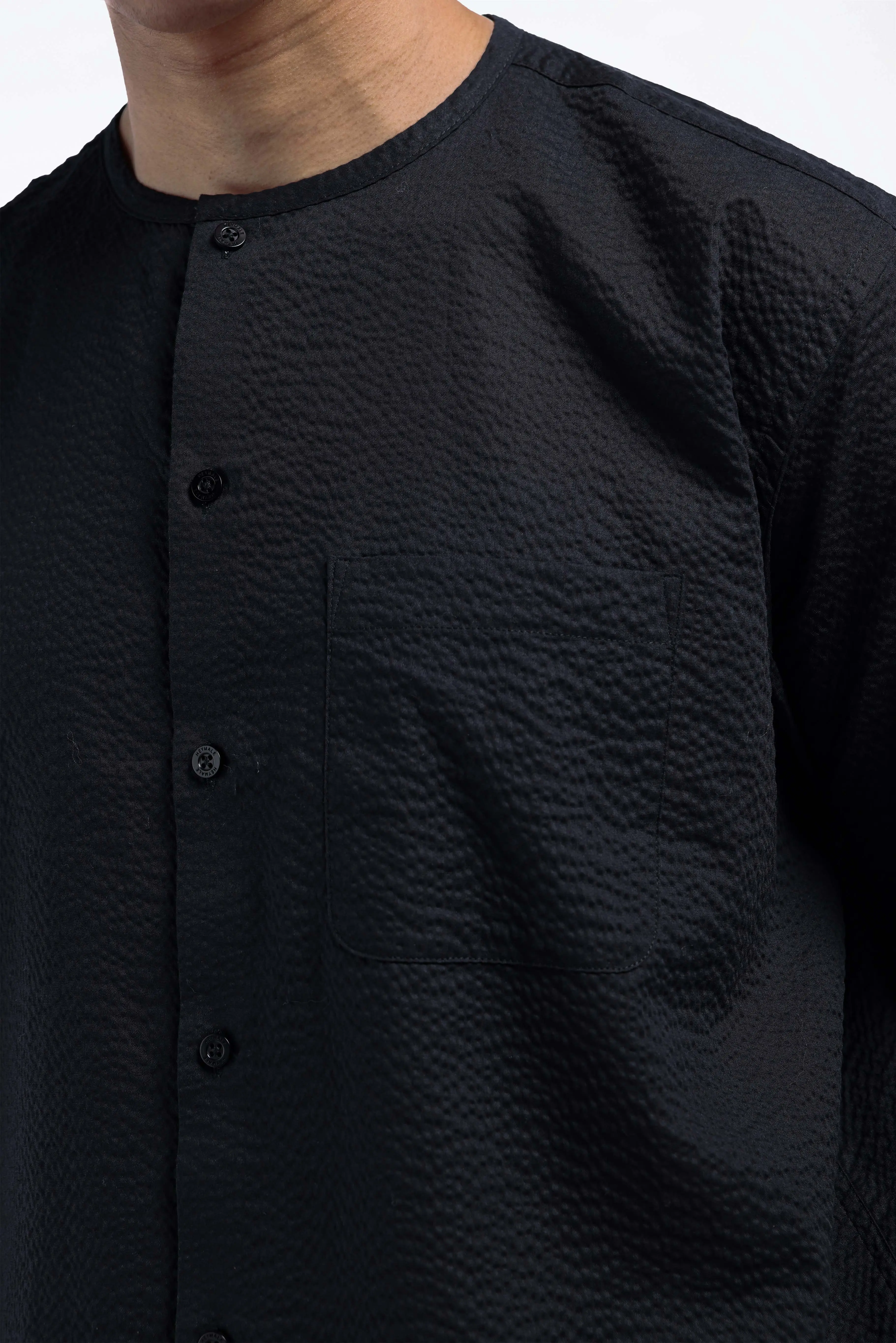 Cato Textured Shirt Long Sleeve Black