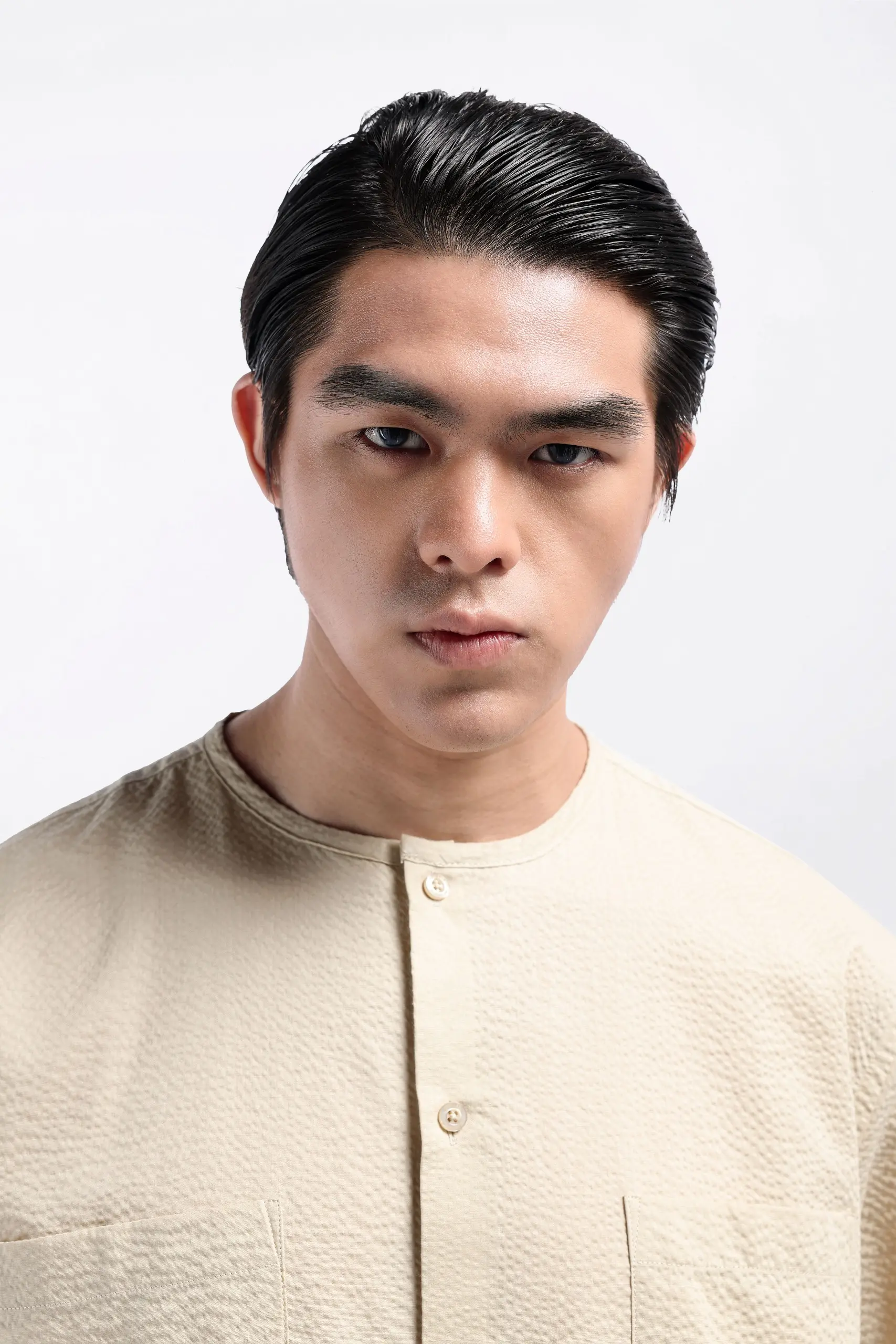 Cato Textured Shirt Short Sleeve Cream
