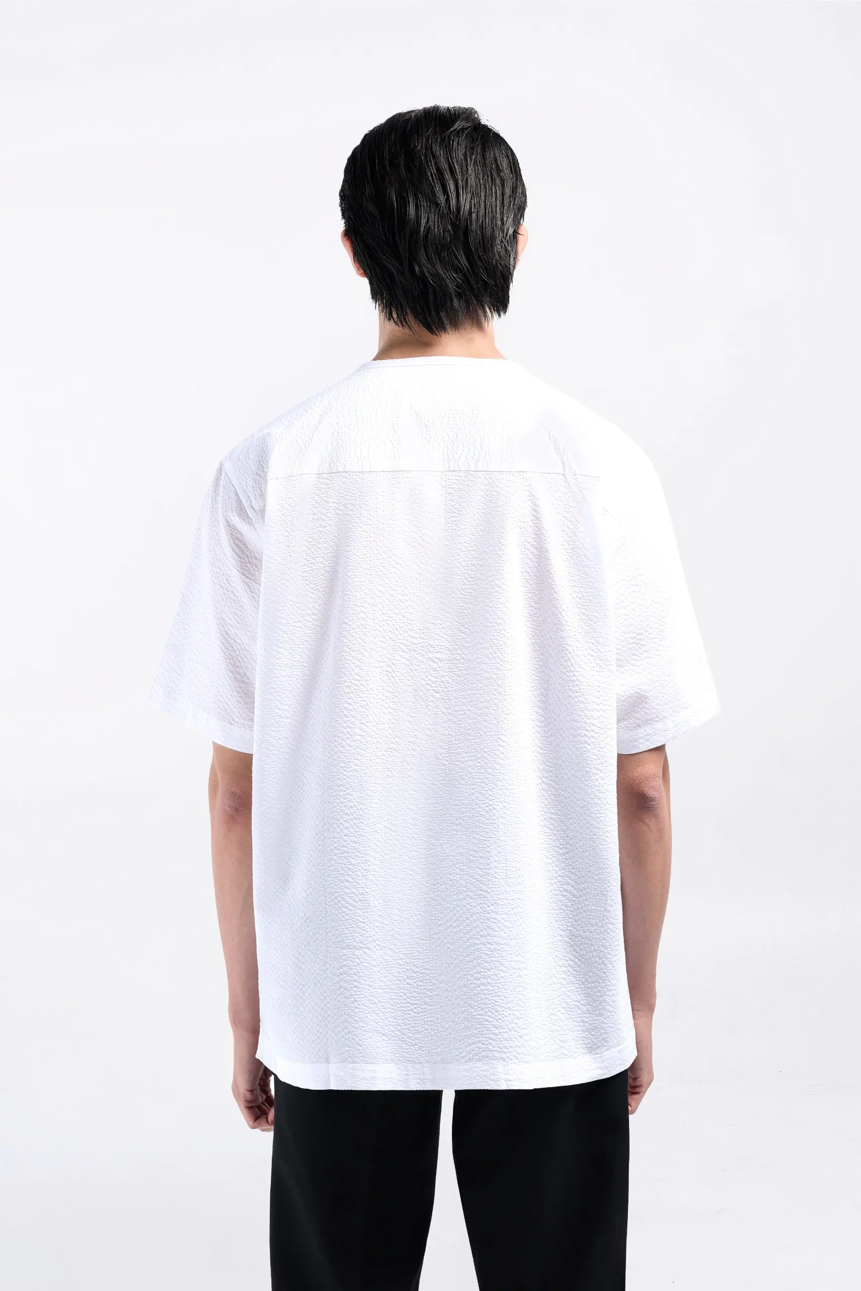 Cato Textured Shirt Short Sleeve White