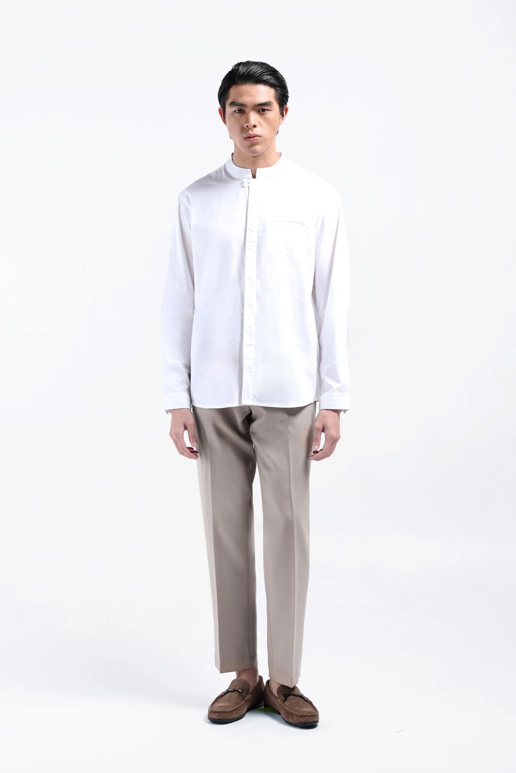 Sydar Linen Shirt Long Sleeve White