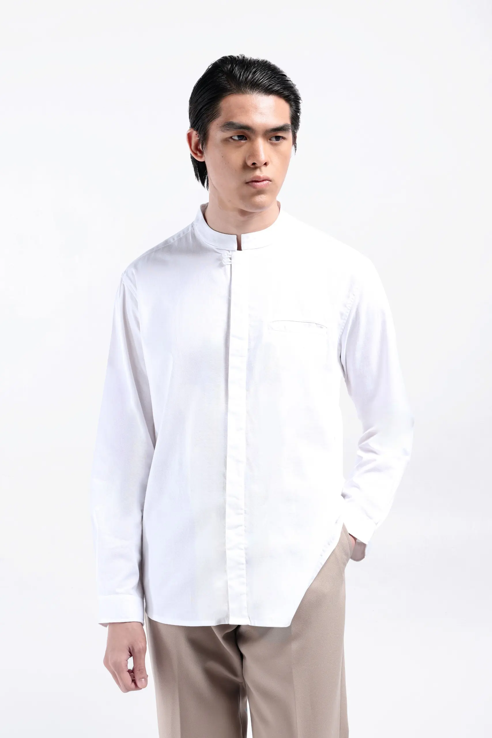 Sydar Linen Shirt Long Sleeve White