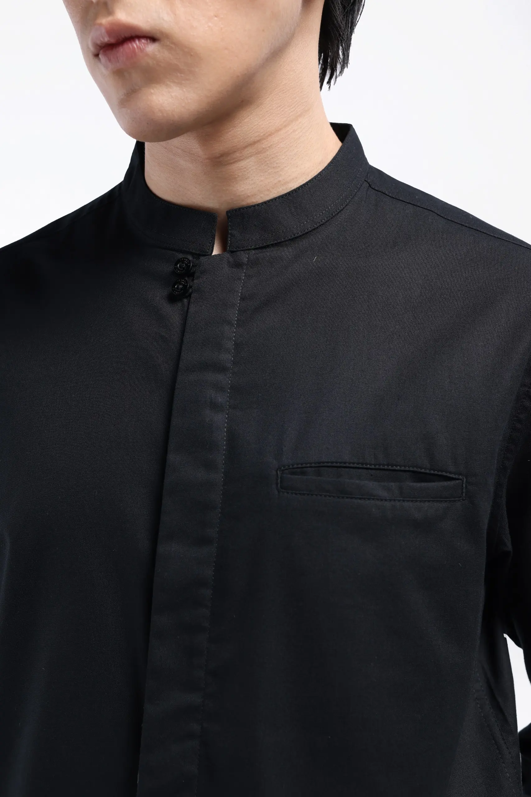 Sydar Linen Shirt Long Sleeve Black
