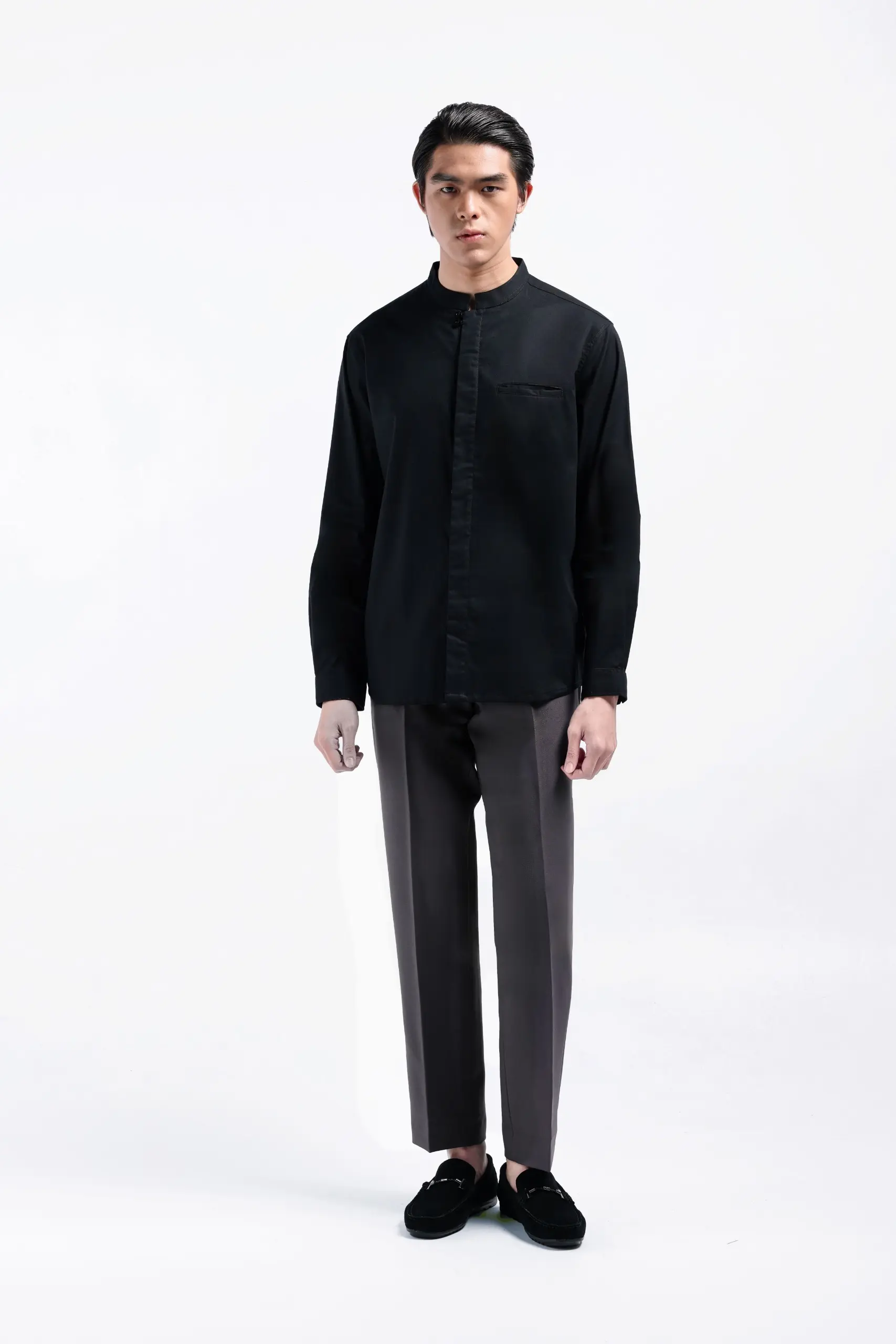 Sydar Linen Shirt Long Sleeve Black