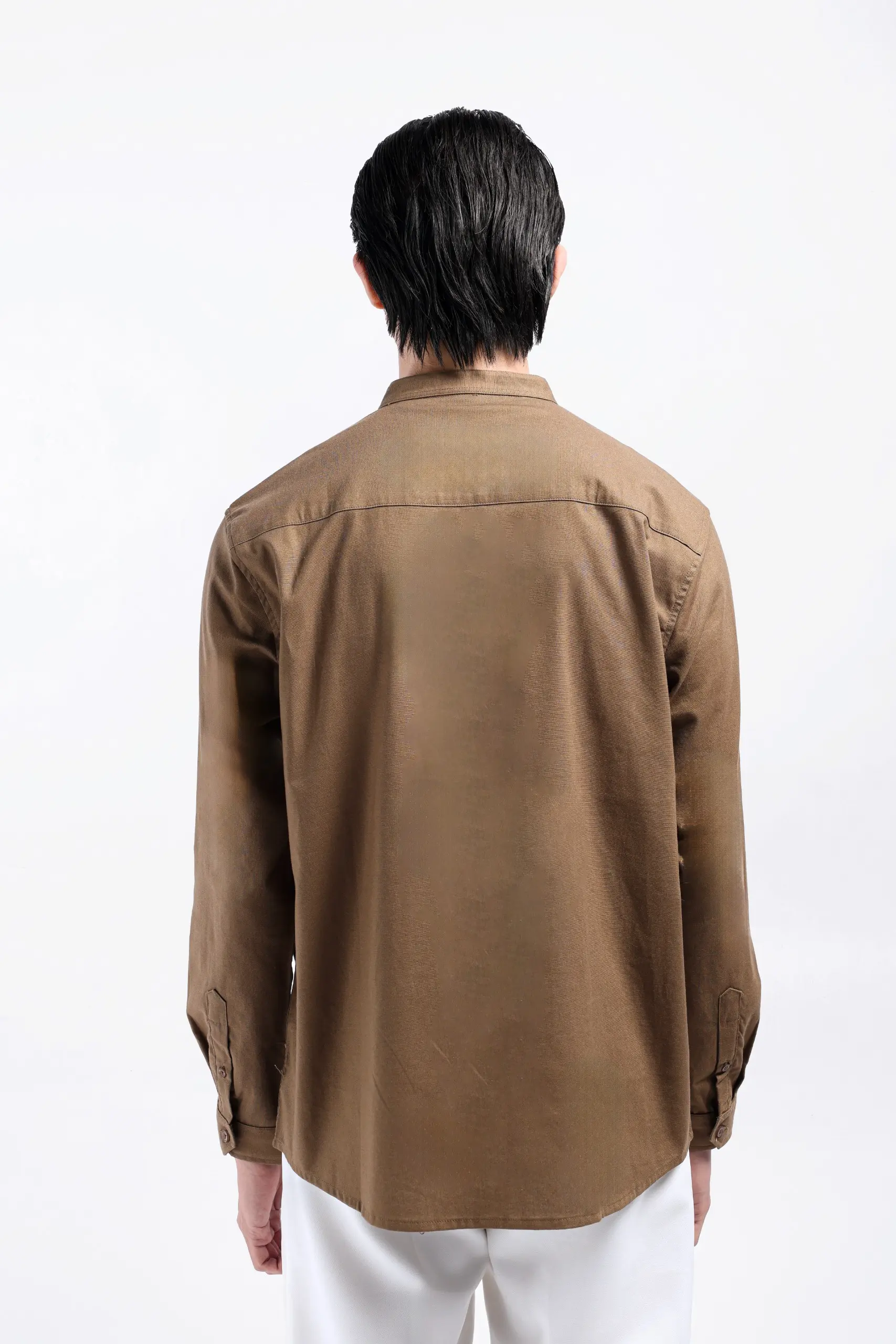 Sydar Linen Shirt Long Sleeve Taupe
