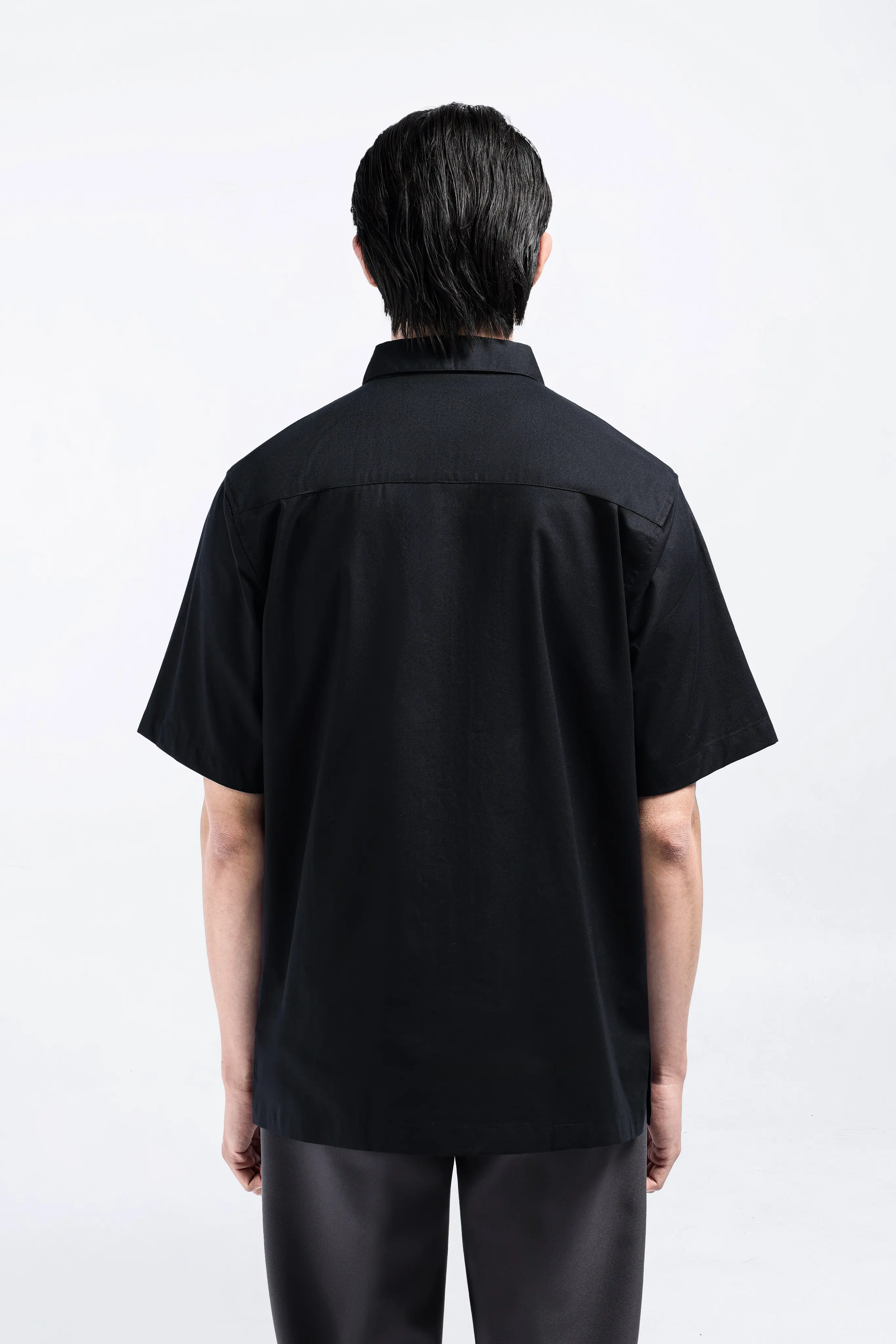 Dadvar Linen Shirt Short Sleeve Black