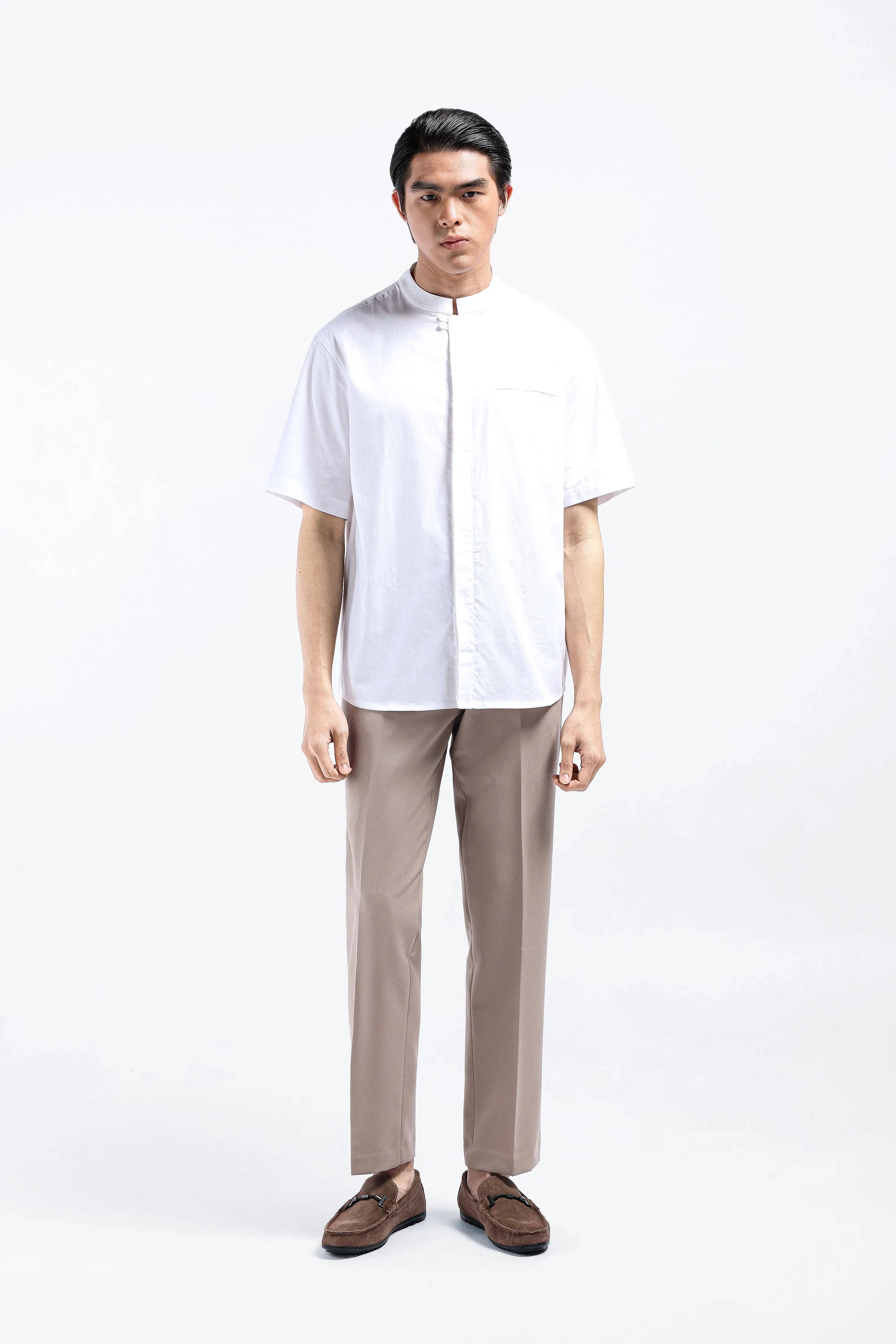 Sydar Linen Shirt Short Sleeve White