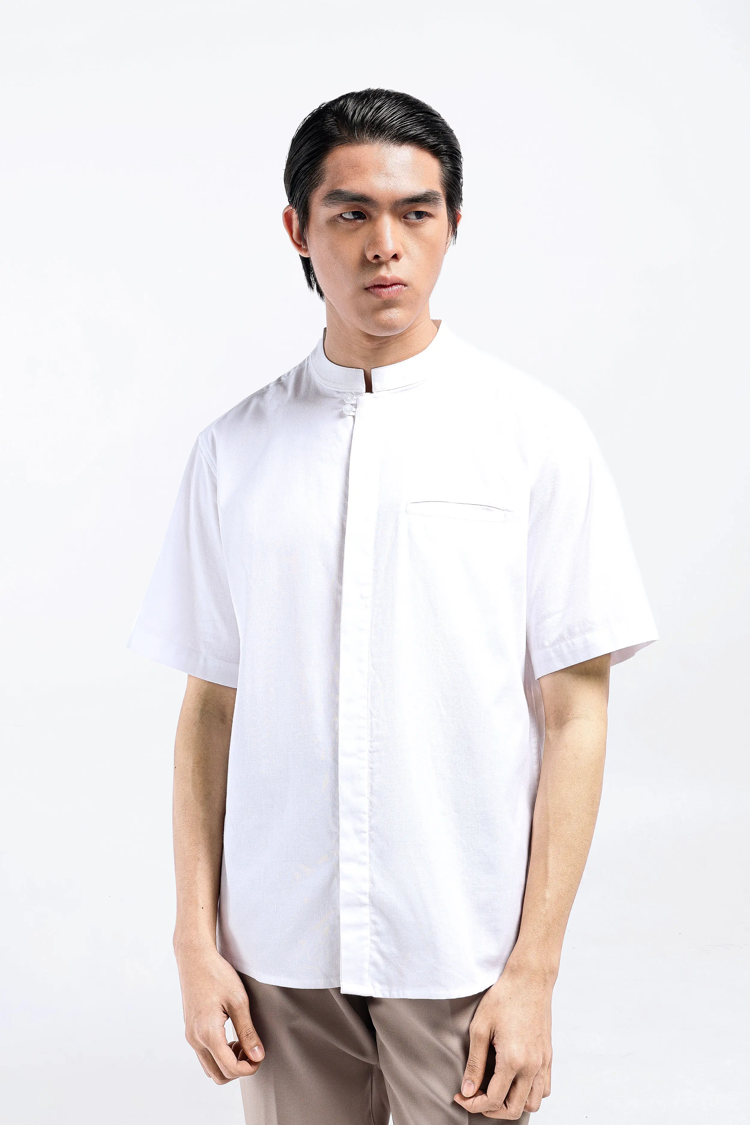 Sydar Linen Shirt Short Sleeve White