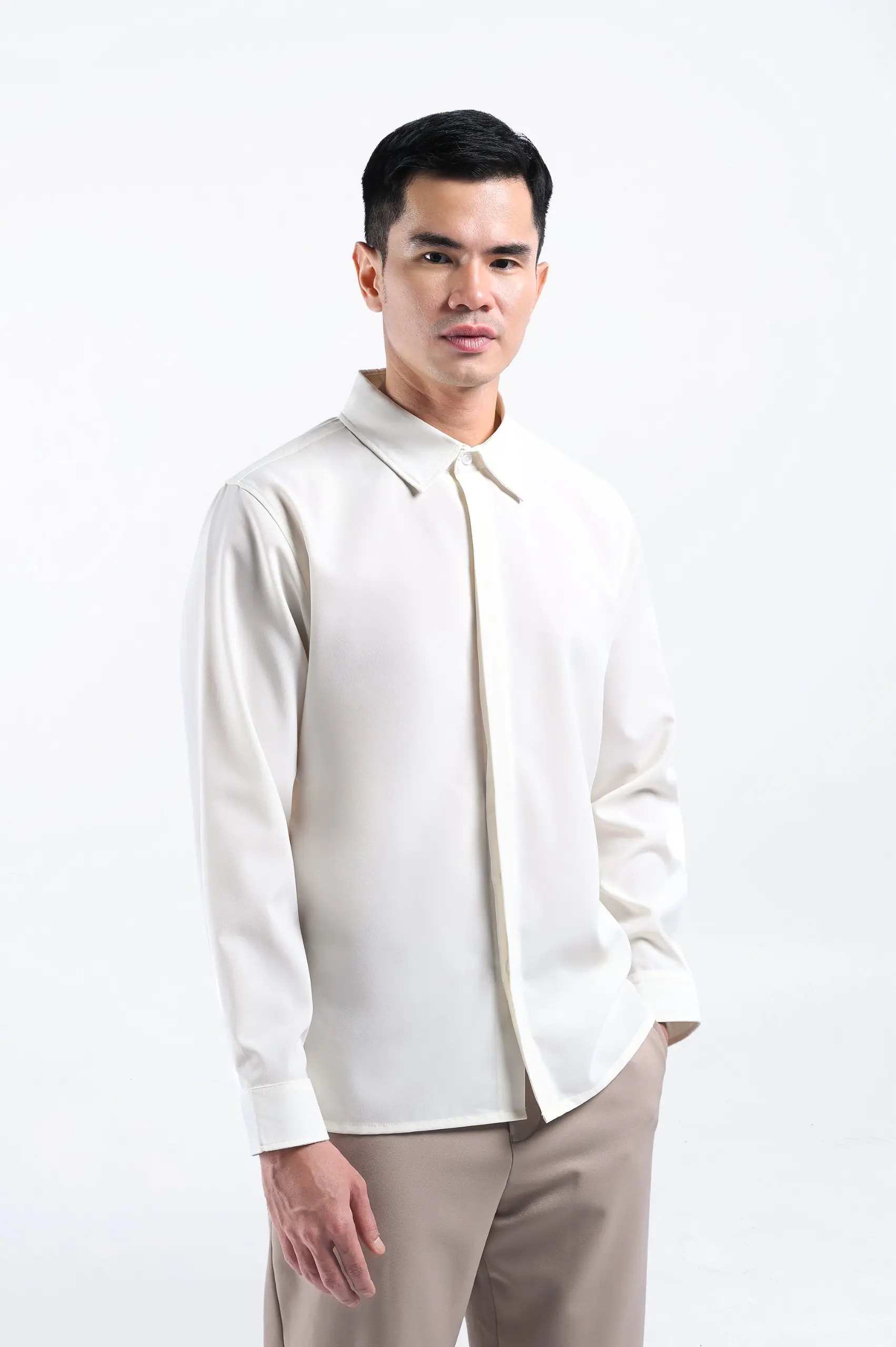Drafest Shirt Long Sleeve Off White