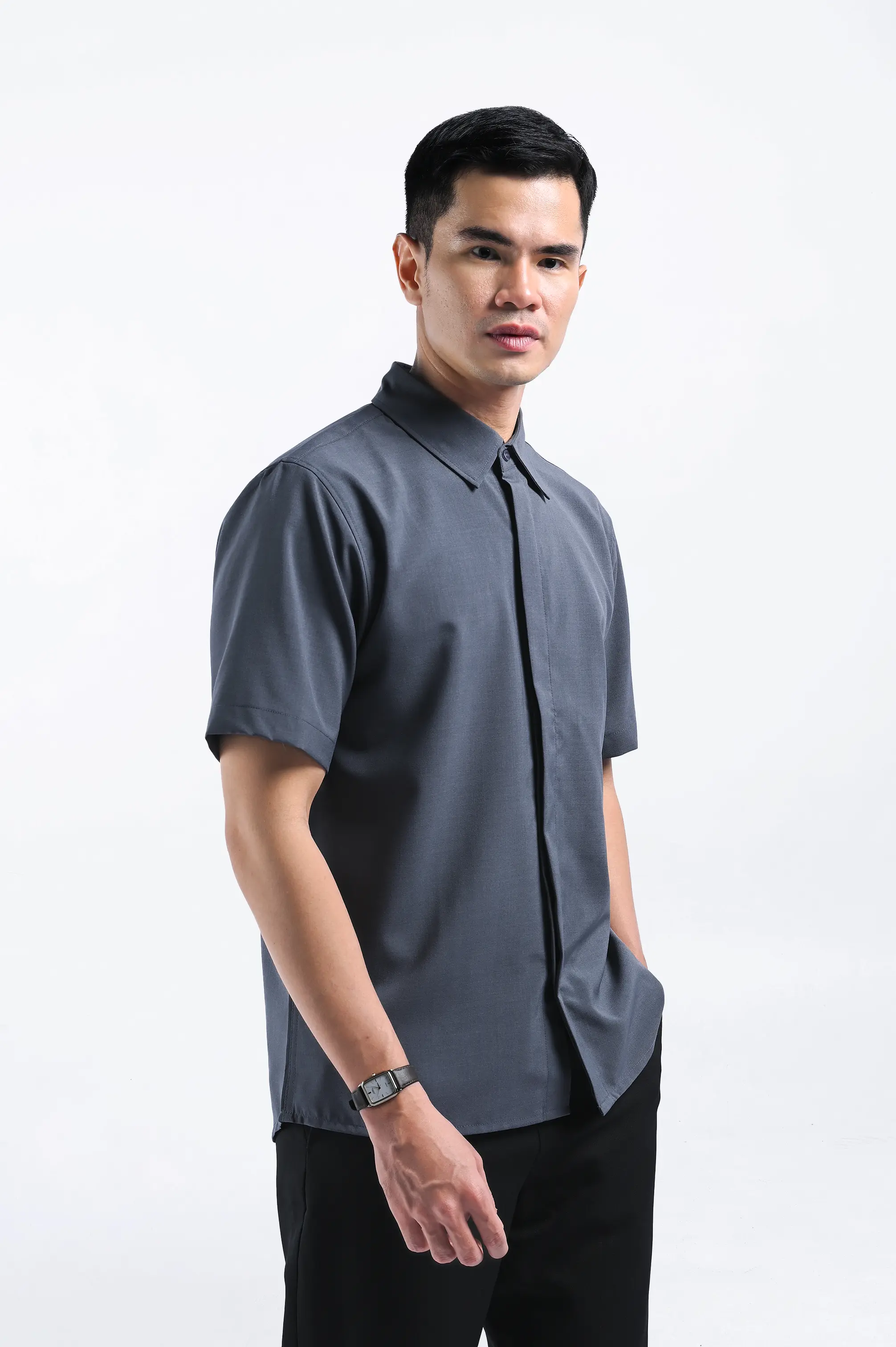 Drafest Shirt Short Sleeve Grey