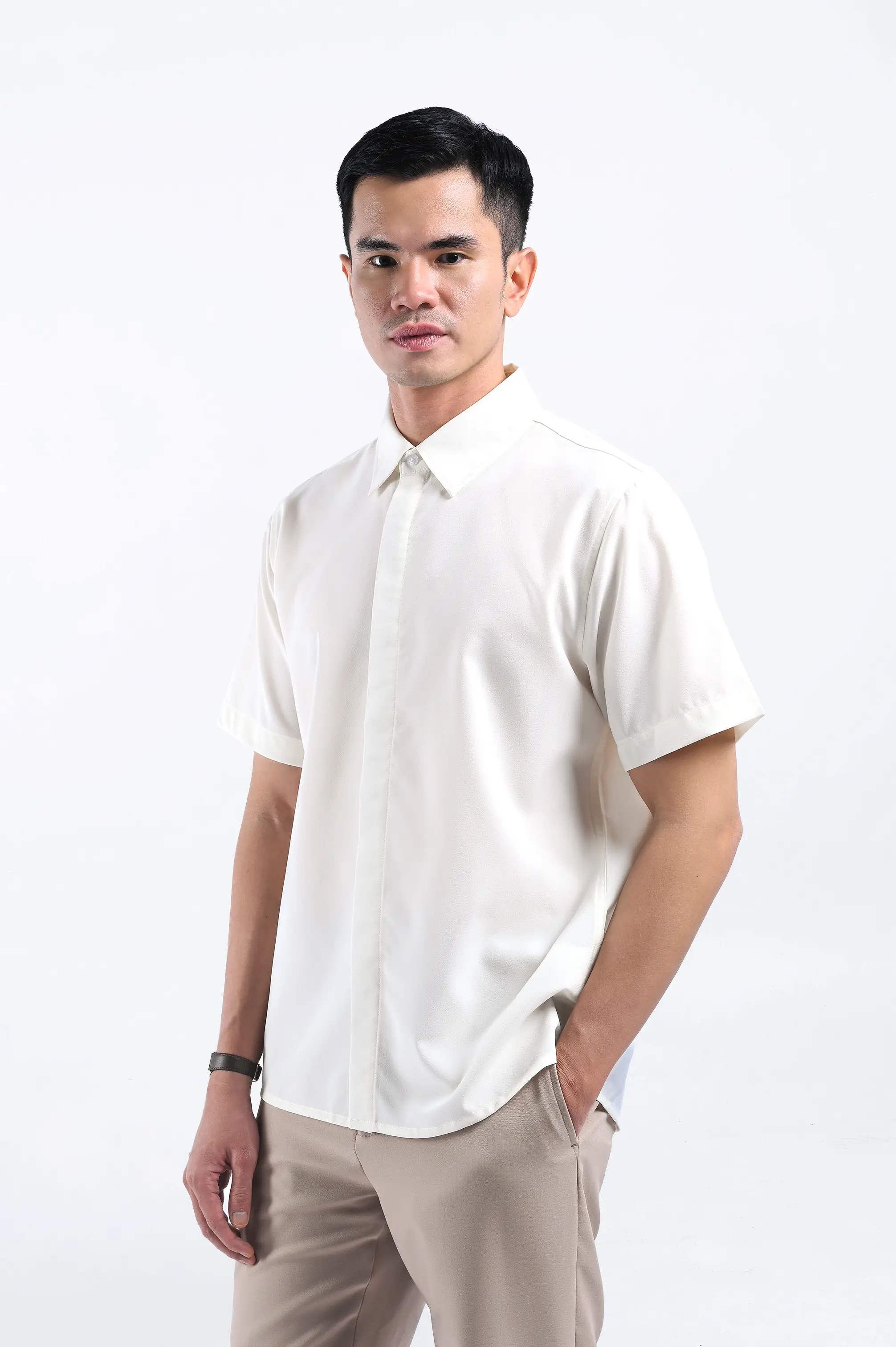 Drafest Shirt Short Sleeve Off White