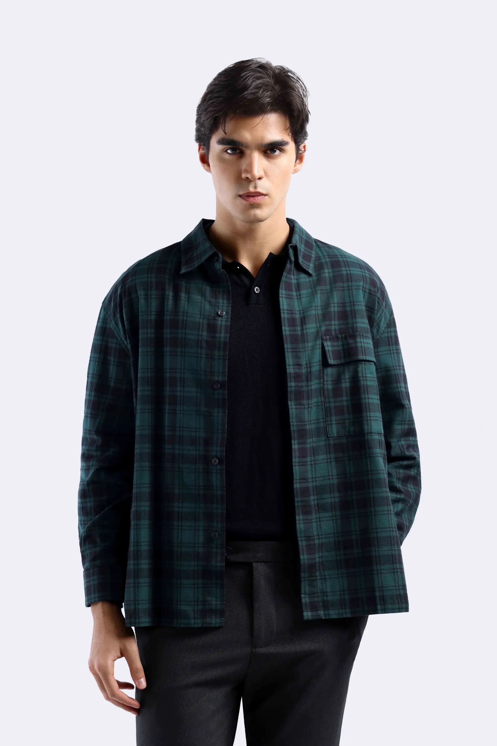 Donvitto Flanel Shirt Long Sleeve Green