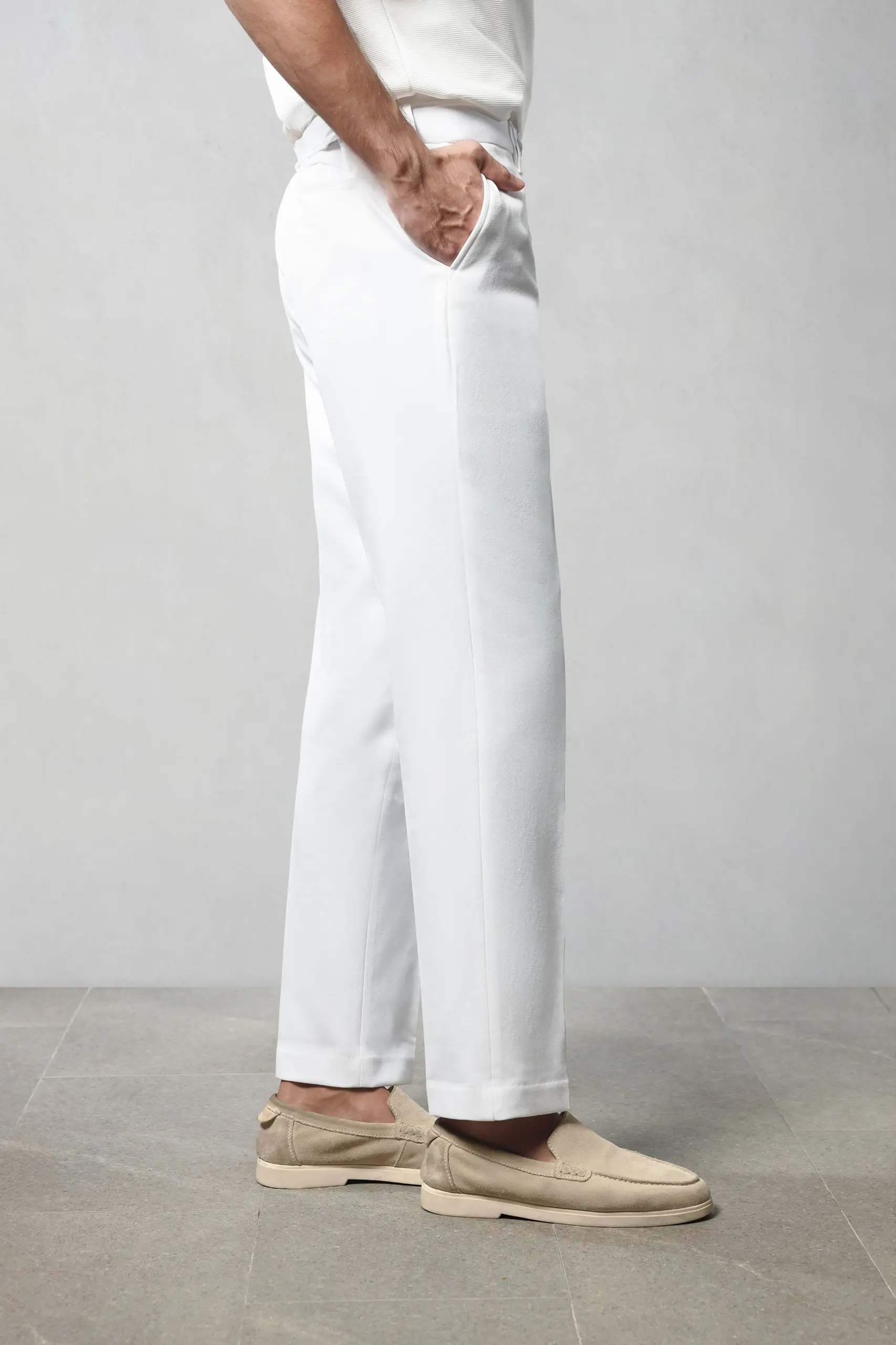 Smart Peazy Pants White