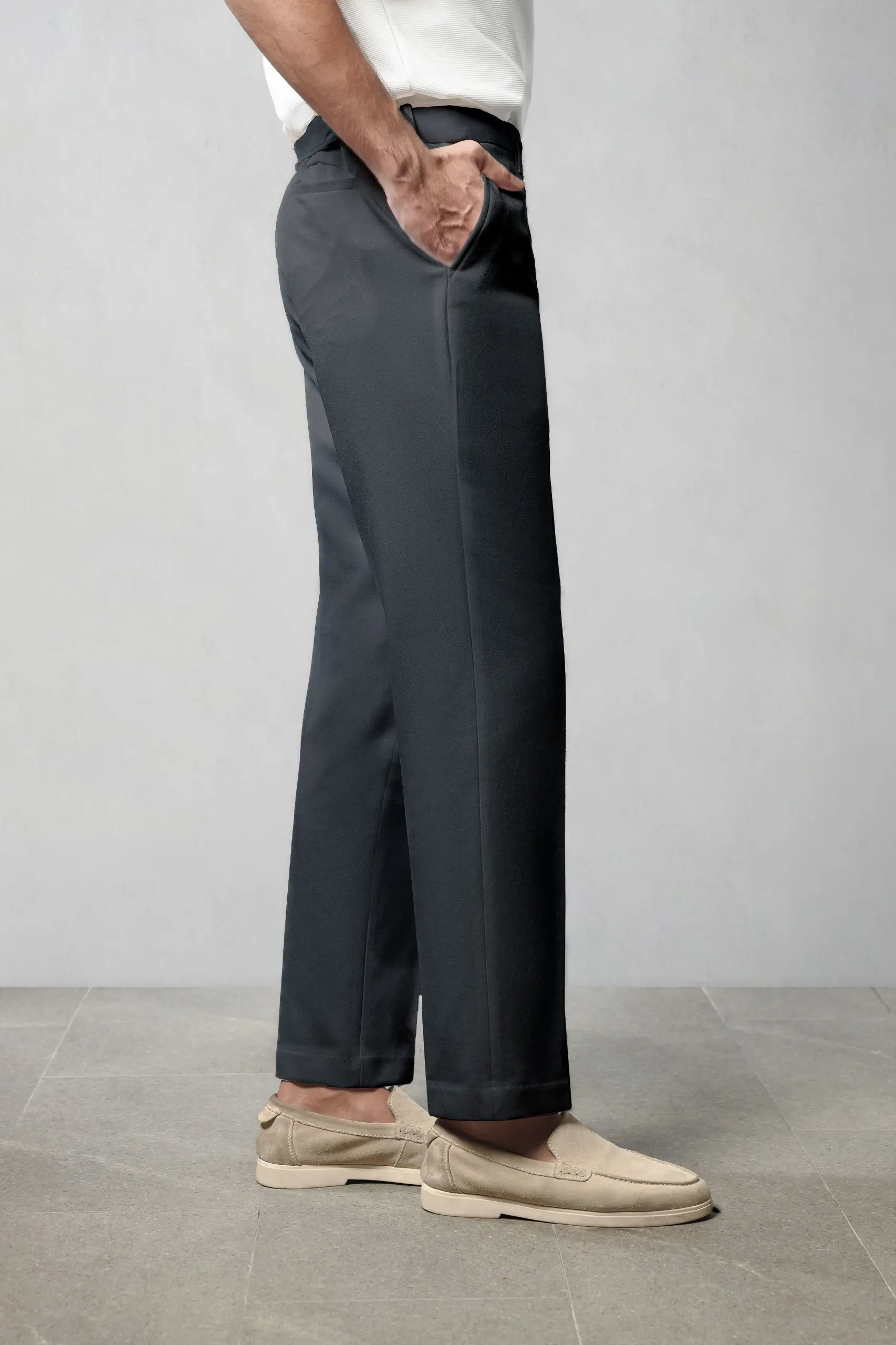 Smart Peazy Pants Dark Grey