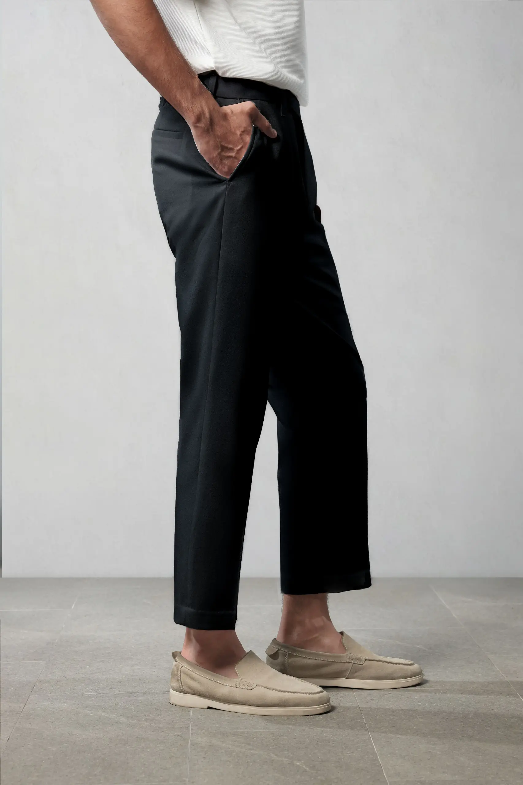 Ankle Smart Peazy Pants Dark Grey