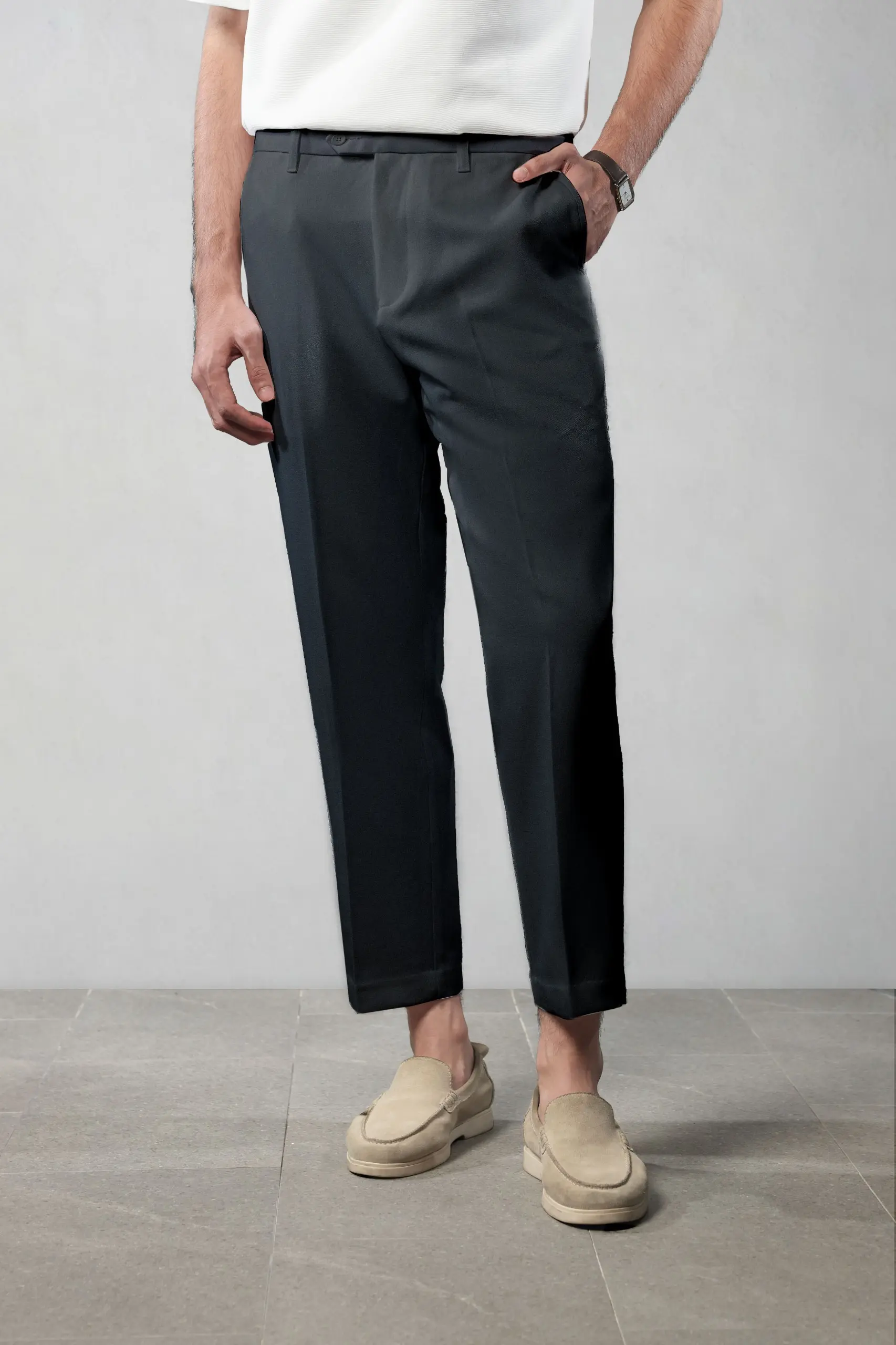 Ankle Smart Peazy Pants Dark Grey