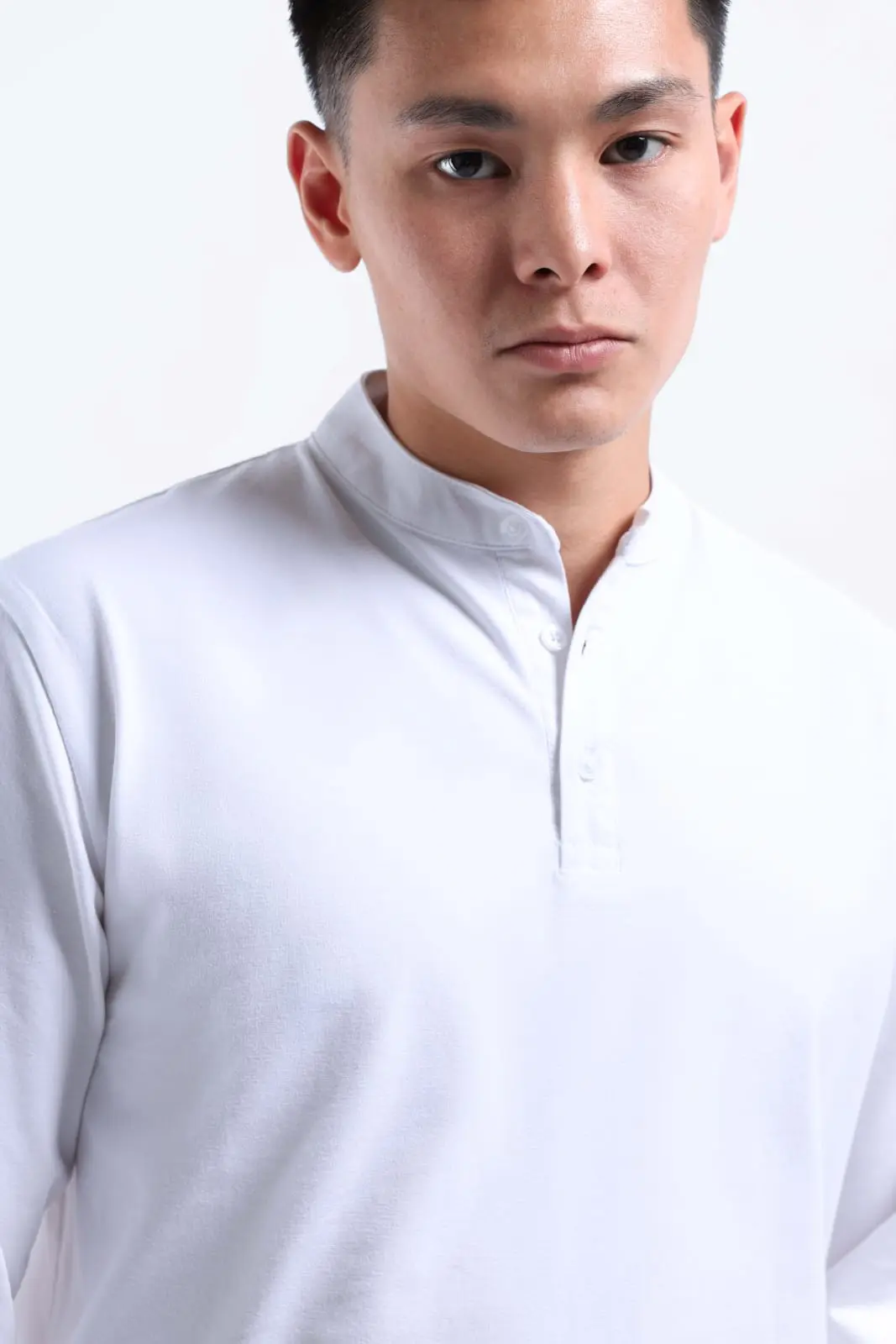 Easey Henley Tees White